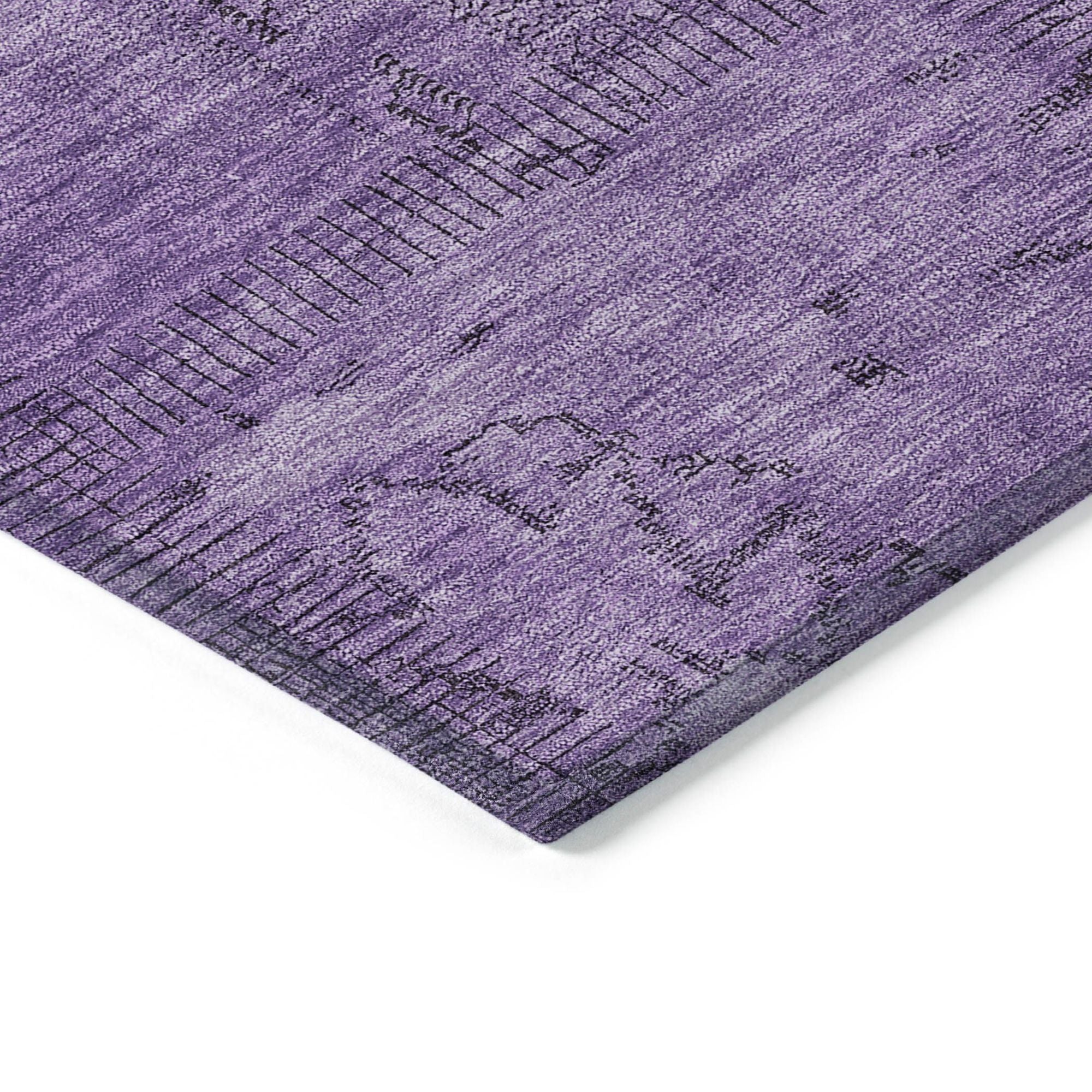 Machine Made ACN685 Purple  Rugs #color_purple 