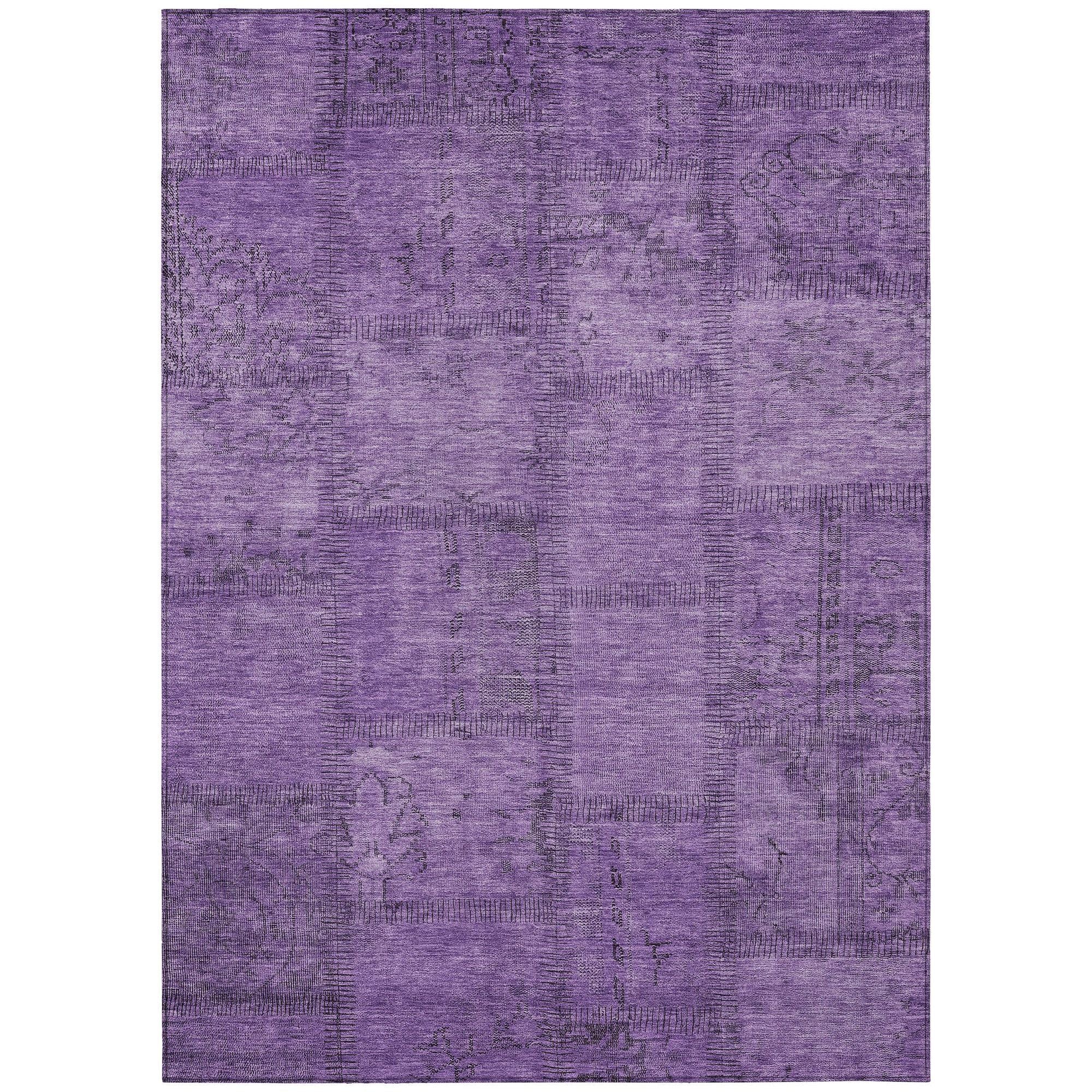 Machine Made ACN685 Purple  Rugs #color_purple 