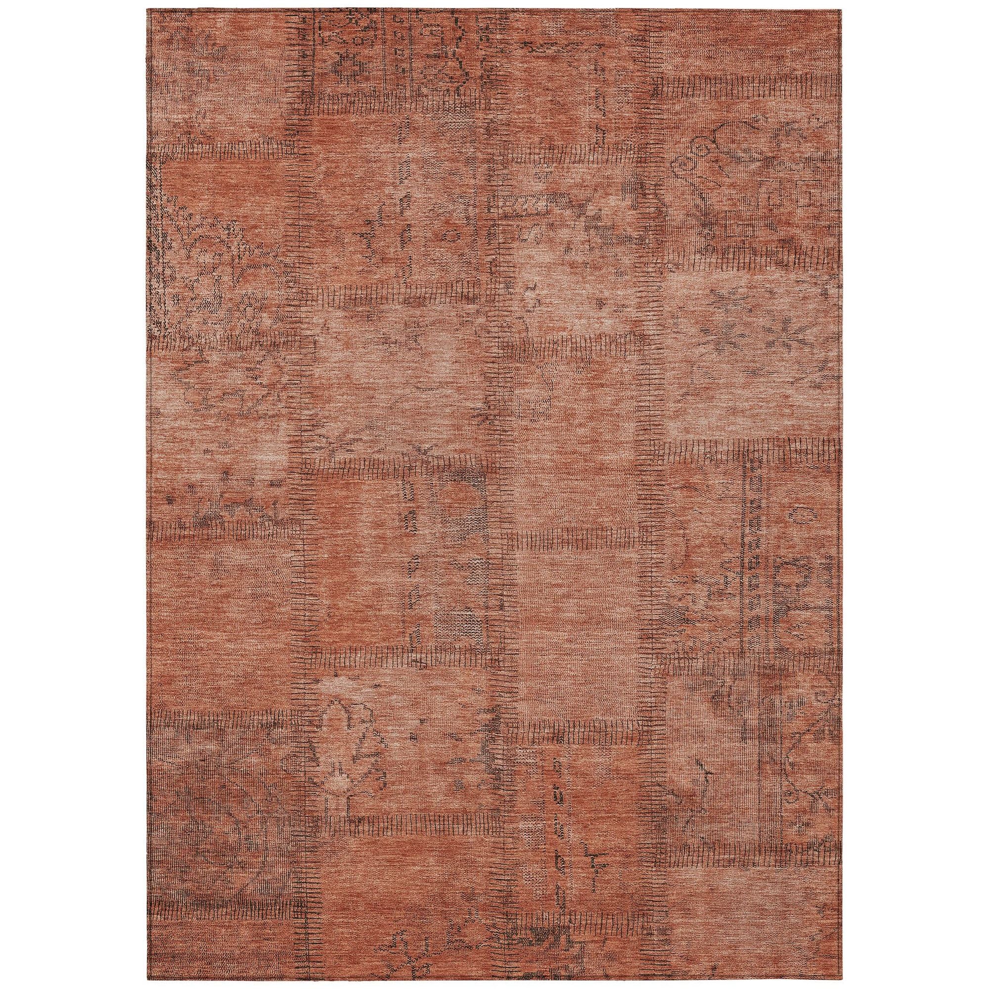 Machine Made ACN685 Salmon Orange Rugs #color_salmon orange