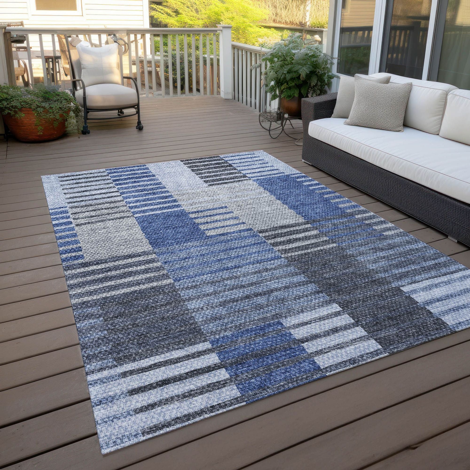 Machine Made ACN687 Blue  Rugs #color_blue 