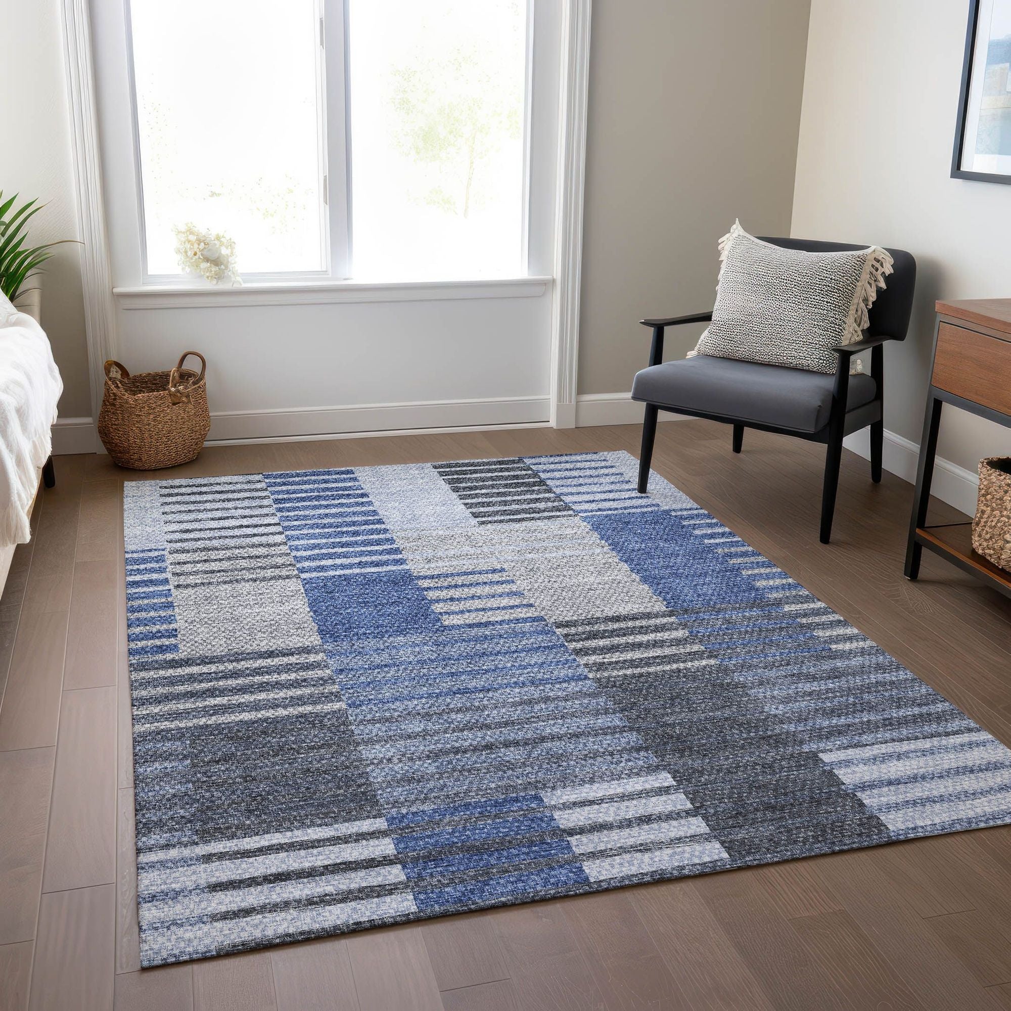 Machine Made ACN687 Blue  Rugs #color_blue 