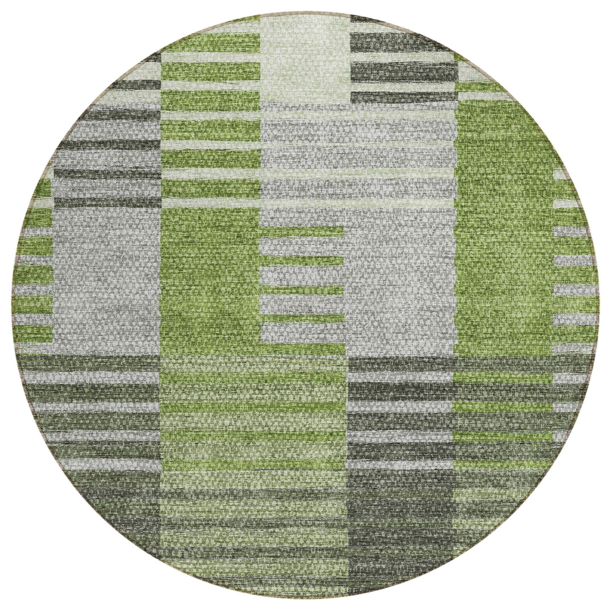 Machine Made ACN687 Green  Rugs #color_green 