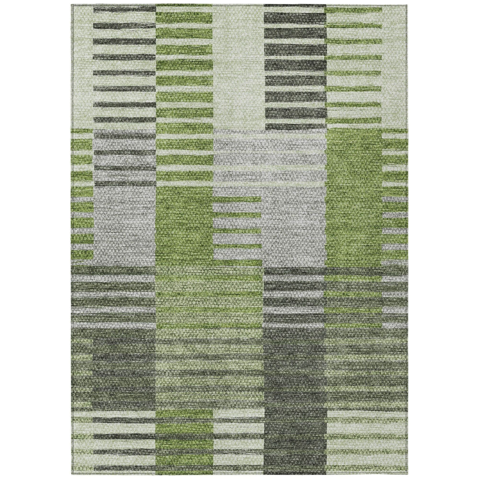 Machine Made ACN687 Green  Rugs #color_green 