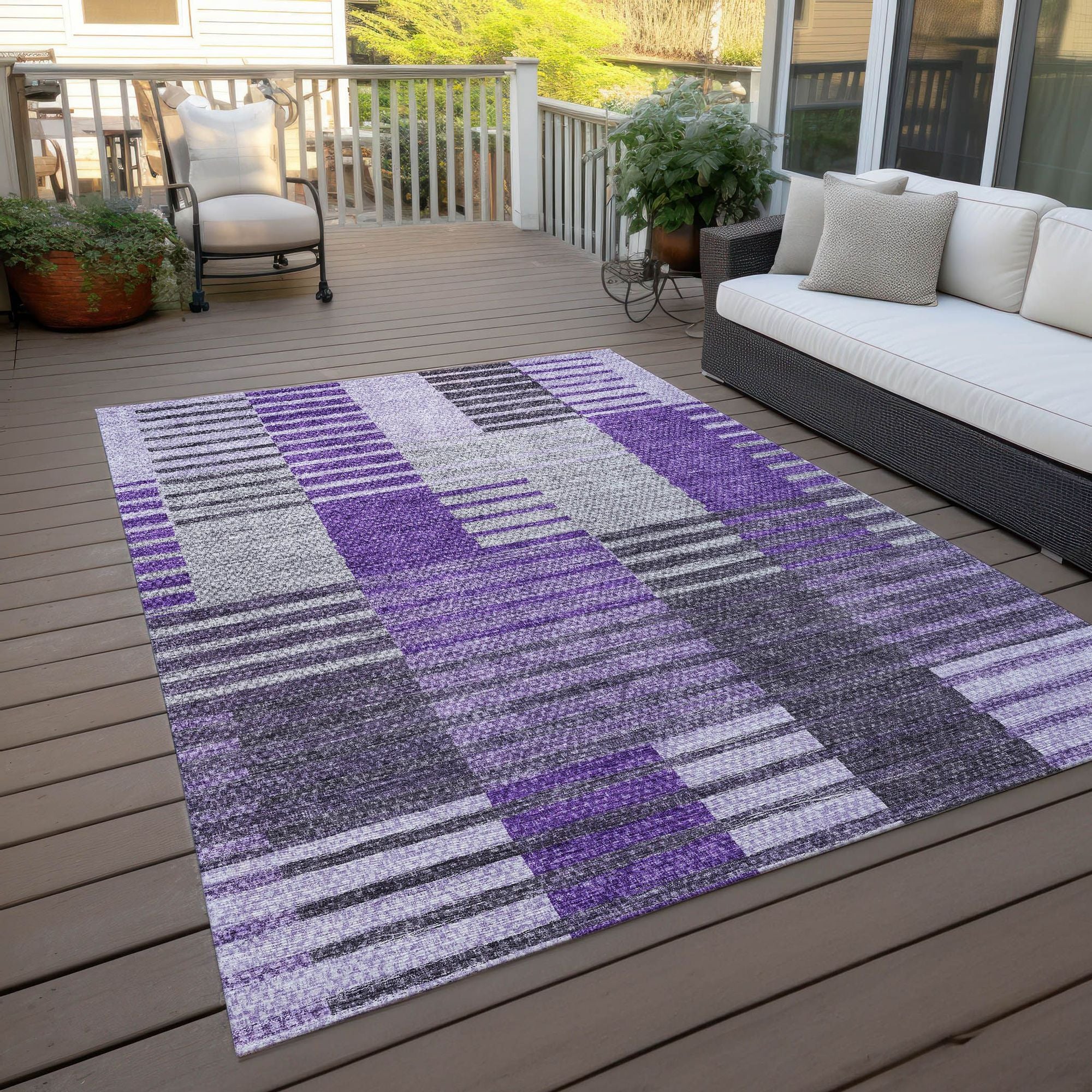 Machine Made ACN687 Purple  Rugs #color_purple 