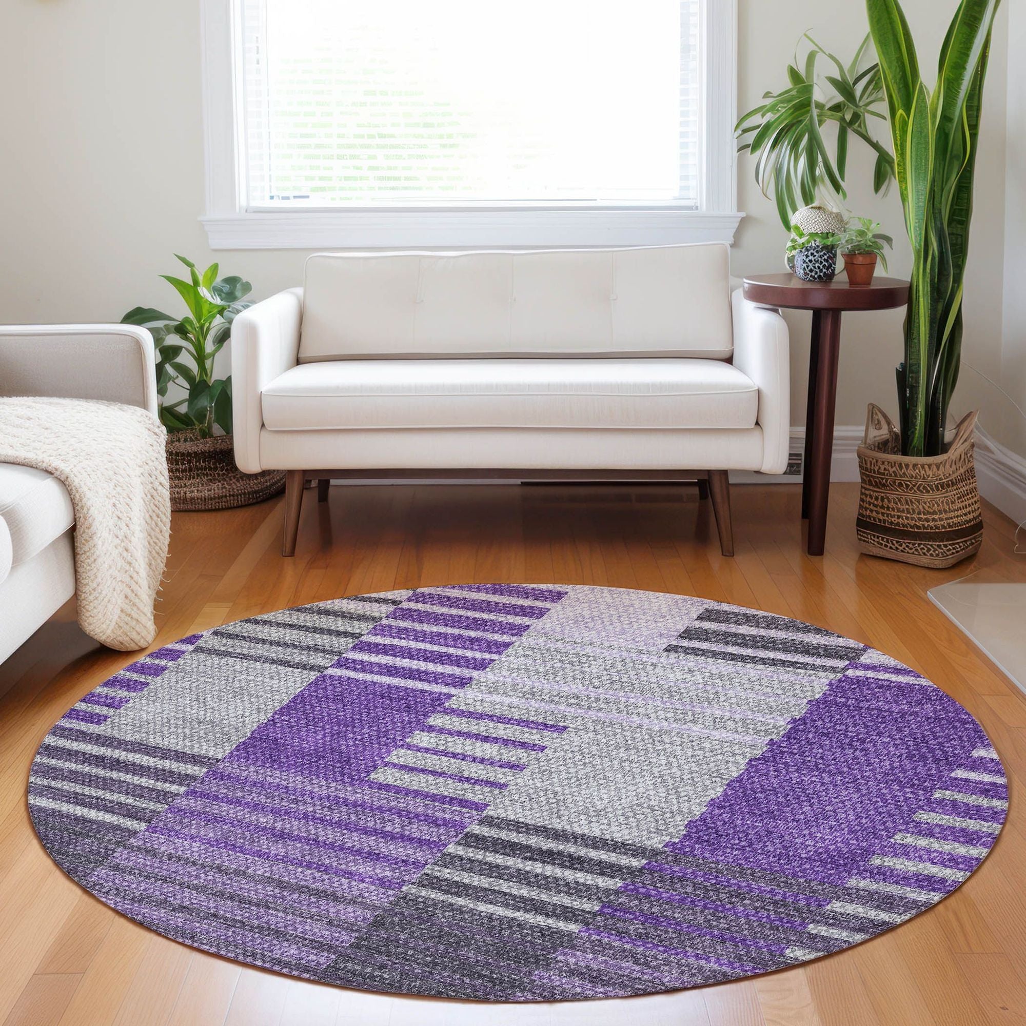 Machine Made ACN687 Purple  Rugs #color_purple 