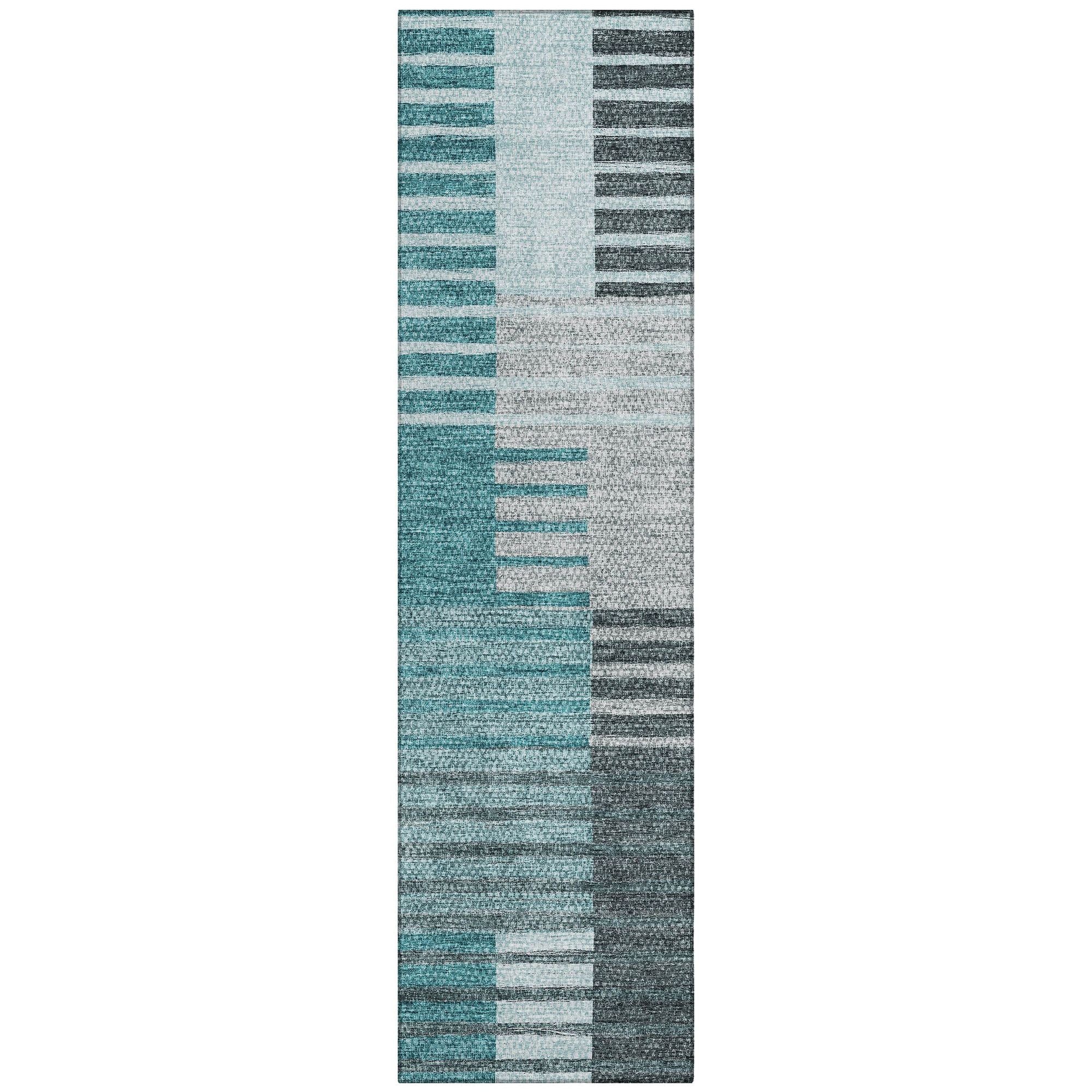 Machine Made ACN687 Teal  Rugs #color_teal 