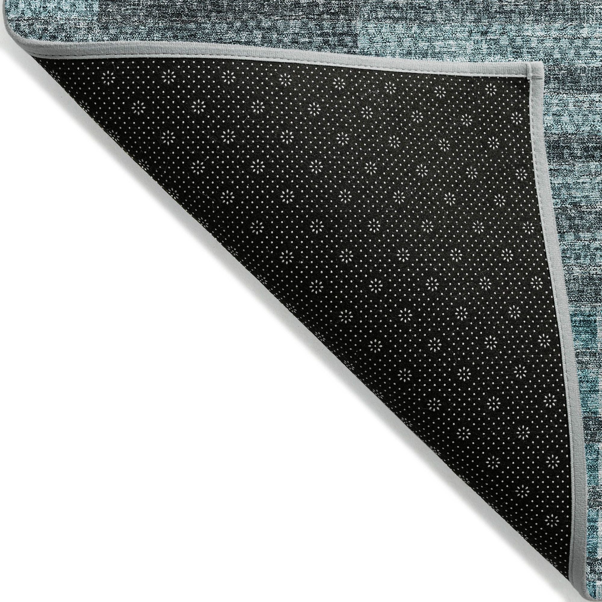 Machine Made ACN687 Teal  Rugs #color_teal 