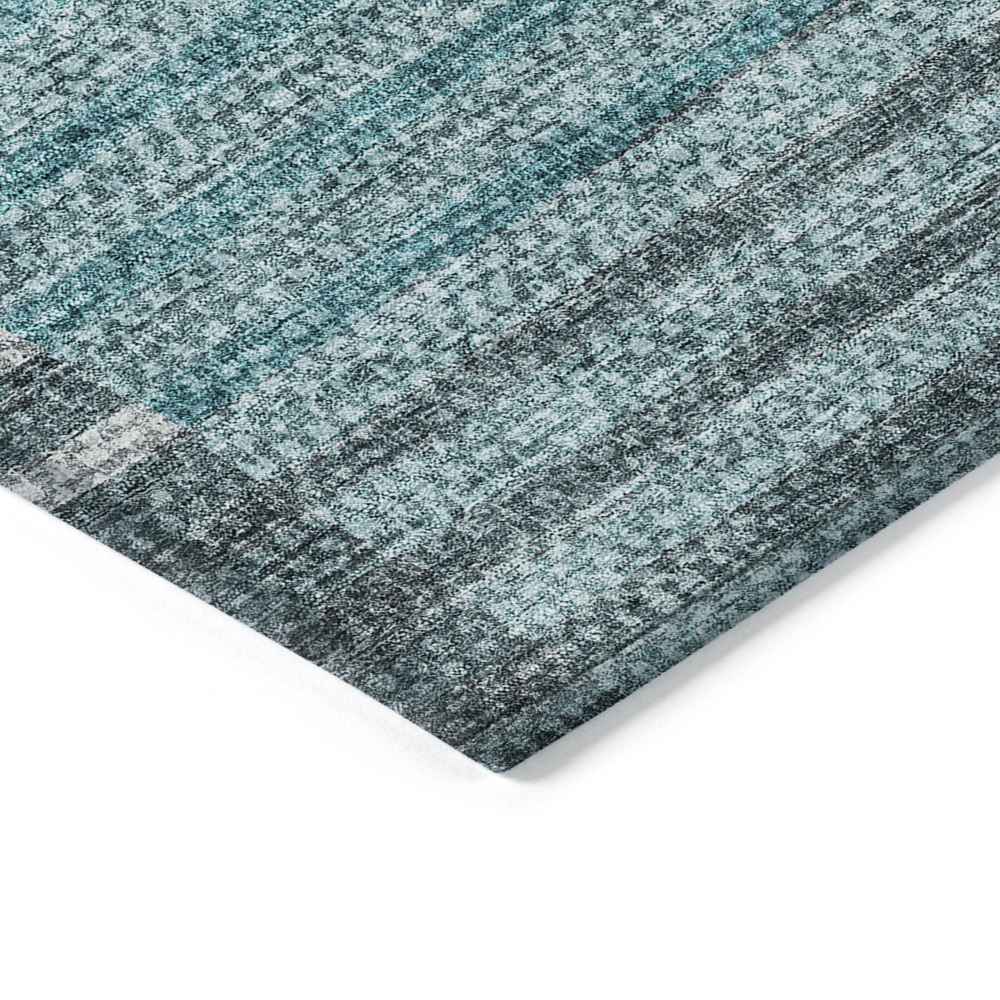 Machine Made ACN687 Teal  Rugs #color_teal 