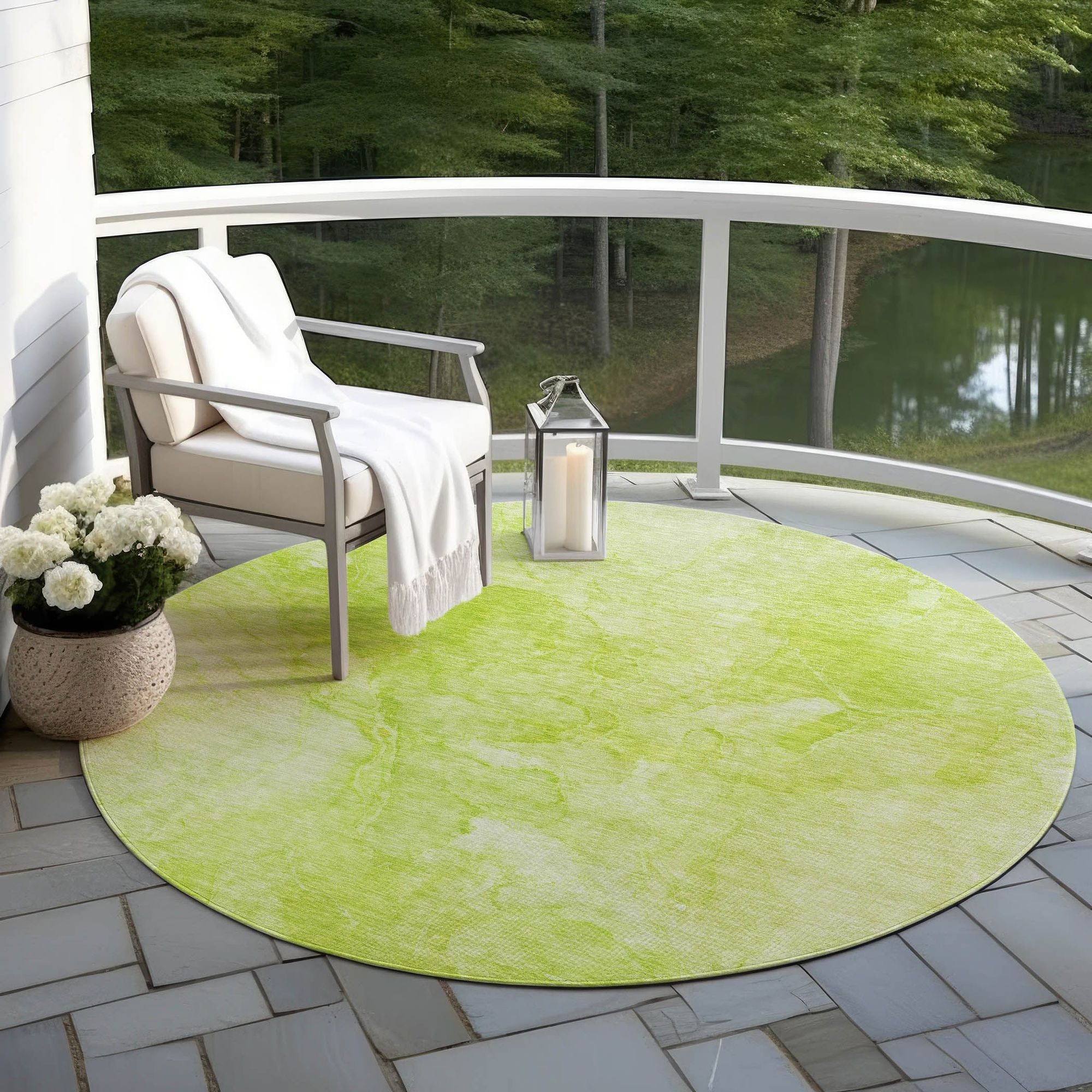 Machine Made ACN688 Aloe Green Rugs #color_aloe green