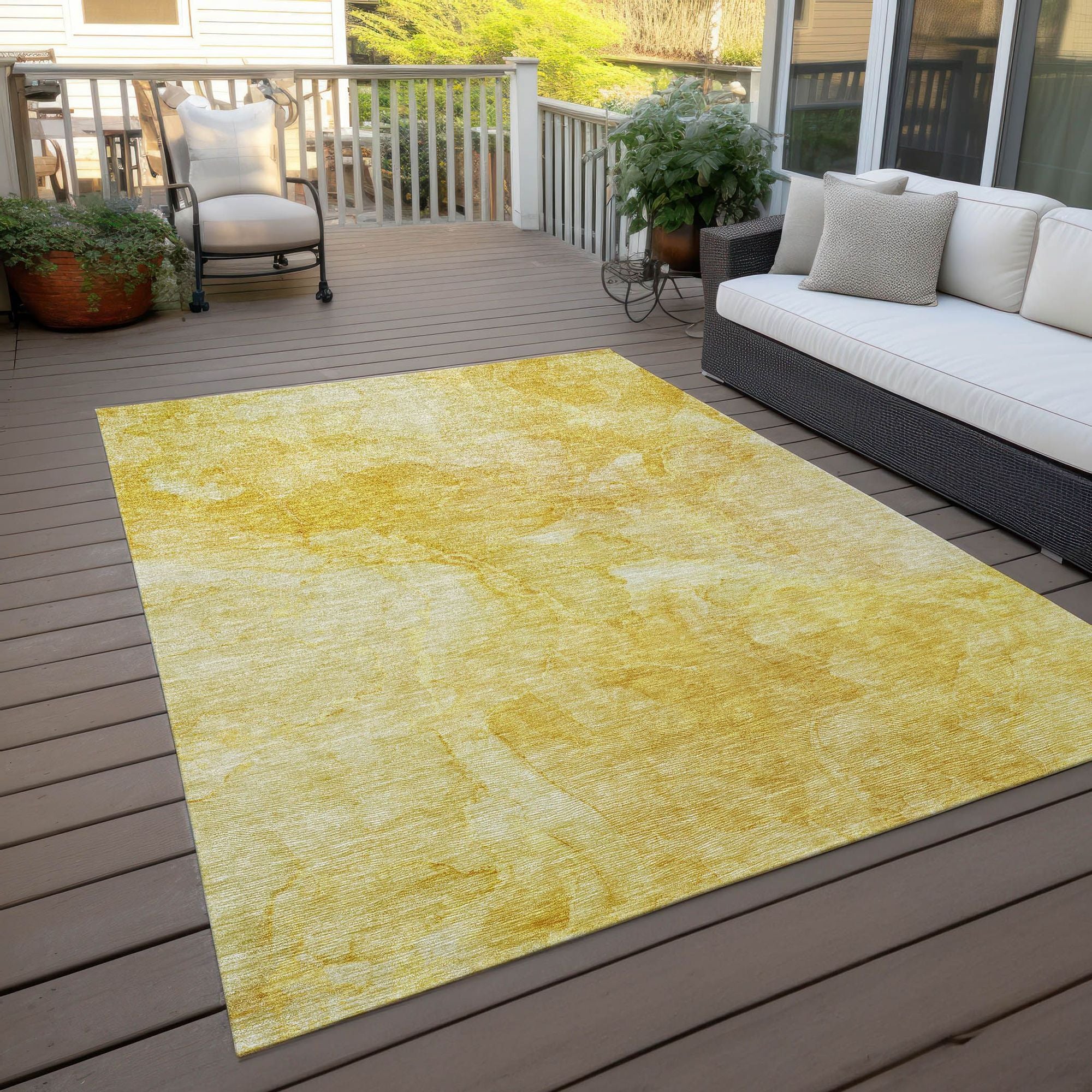 Machine Made ACN688 Gold  Rugs #color_gold 