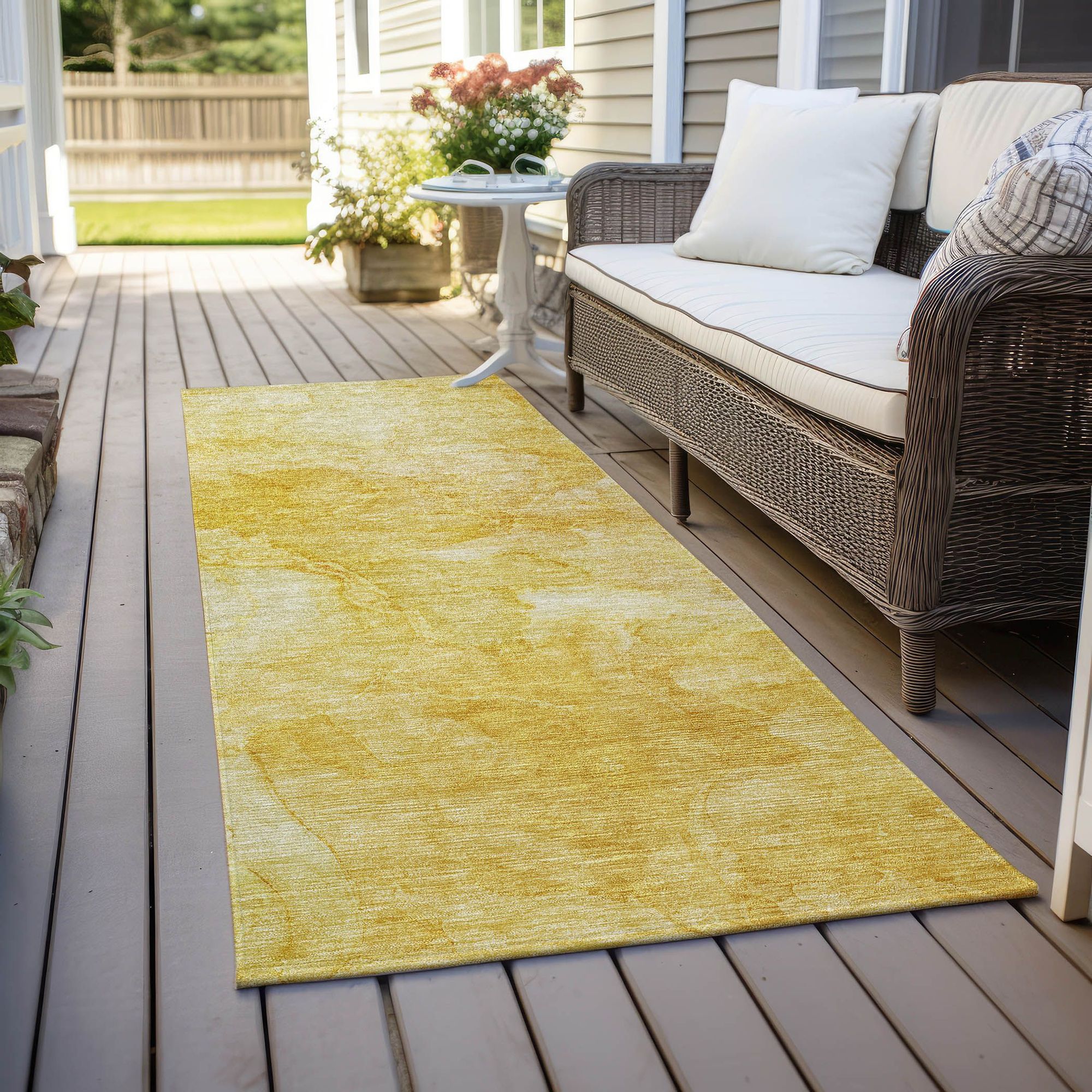 Machine Made ACN688 Gold  Rugs #color_gold 