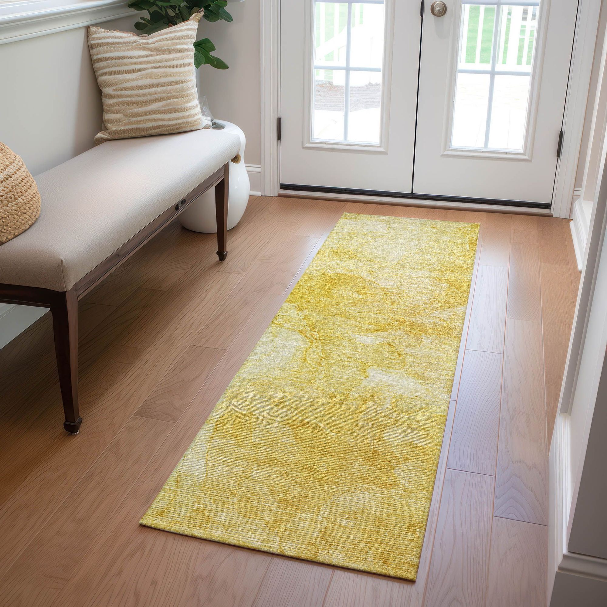 Machine Made ACN688 Gold  Rugs #color_gold 