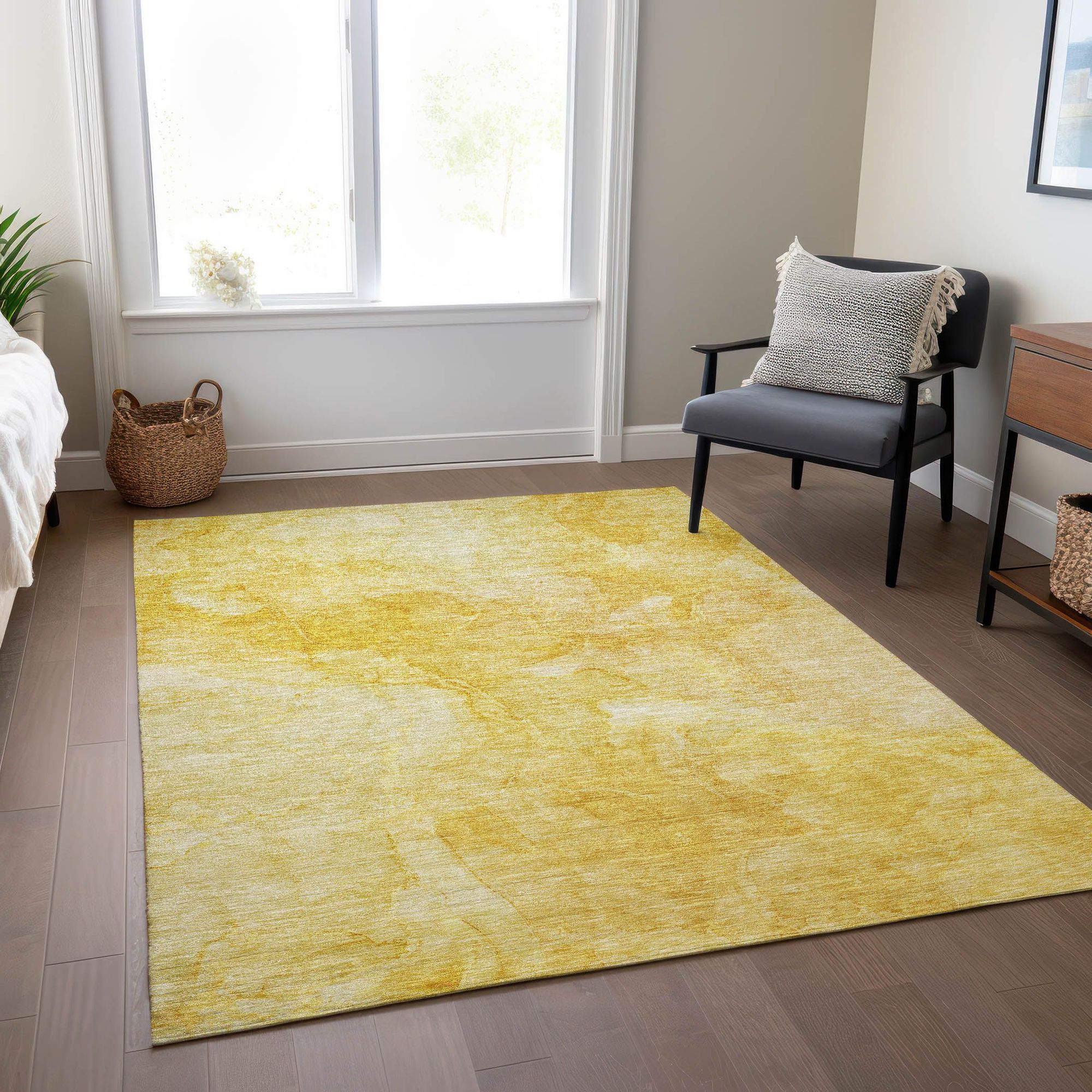 Machine Made ACN688 Gold  Rugs #color_gold 