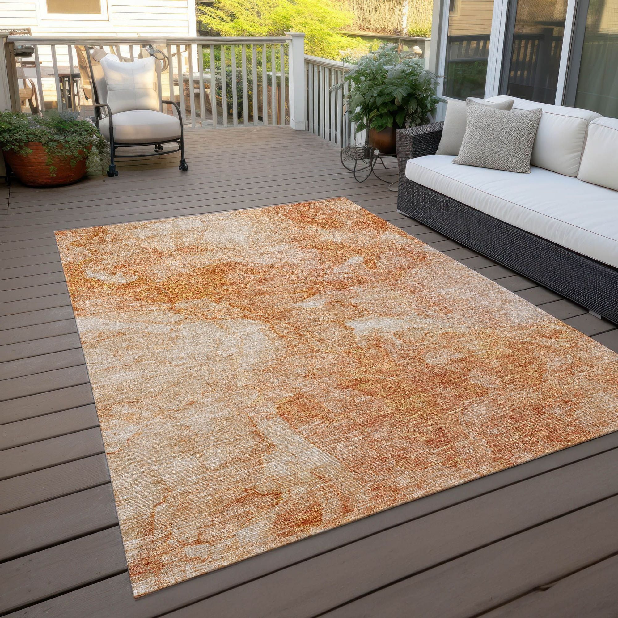 Machine Made ACN688 Salmon Orange Rugs #color_salmon orange