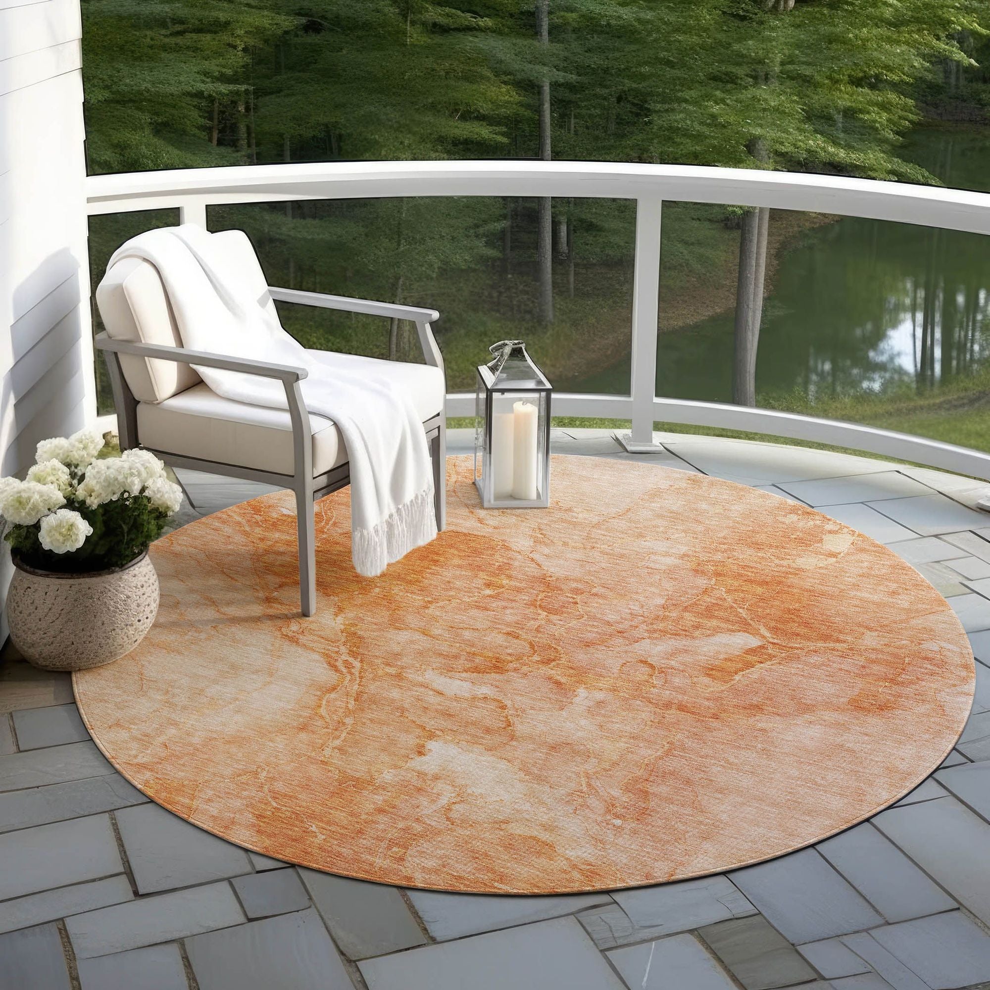 Machine Made ACN688 Salmon Orange Rugs #color_salmon orange