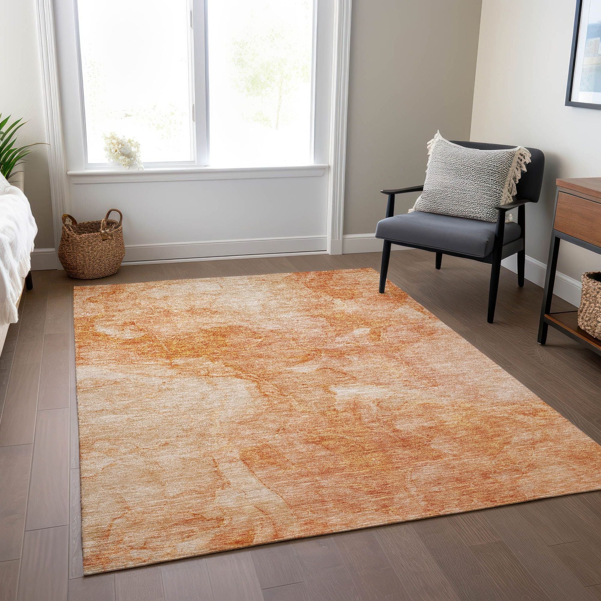 Machine Made ACN688 Salmon Orange Rugs #color_salmon orange