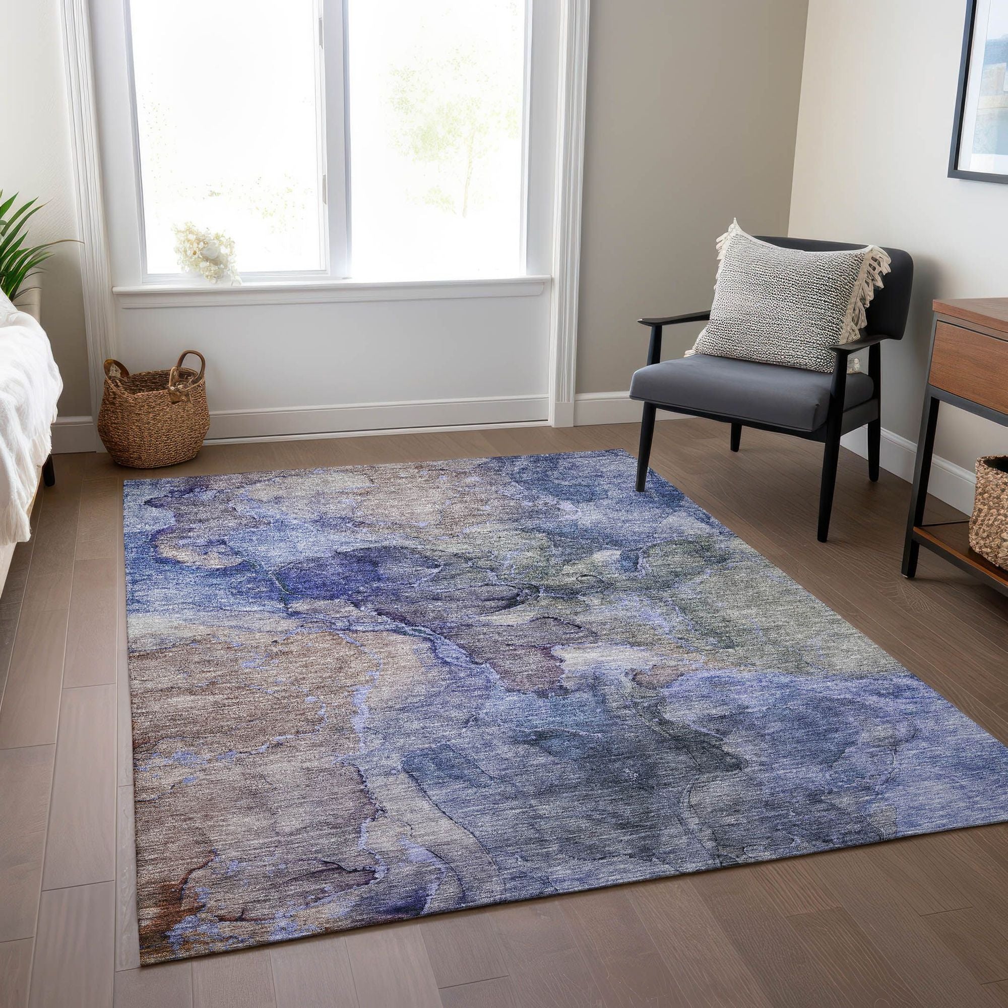 Machine Made ACN689 Blue  Rugs #color_blue 