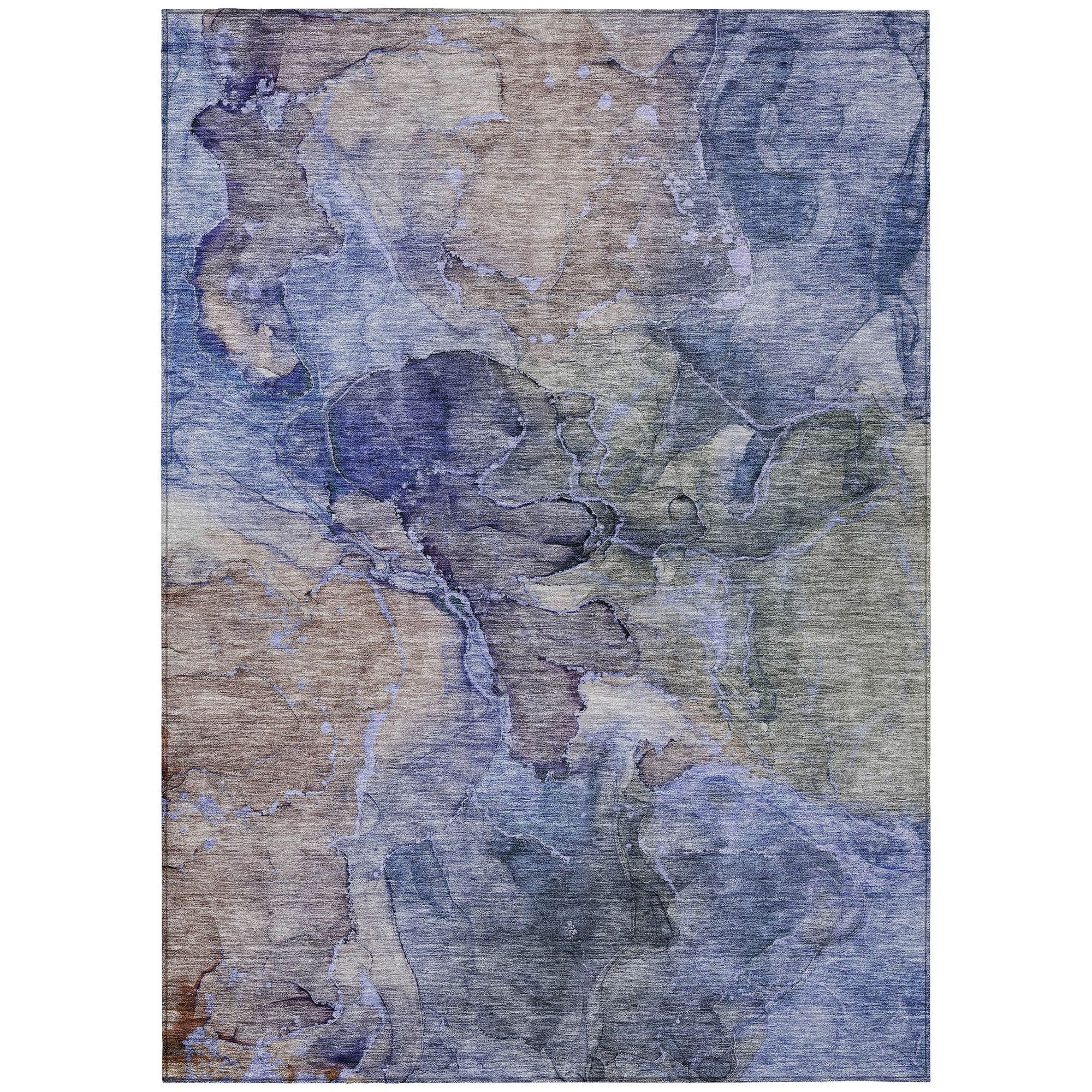 Machine Made ACN689 Blue  Rugs #color_blue 