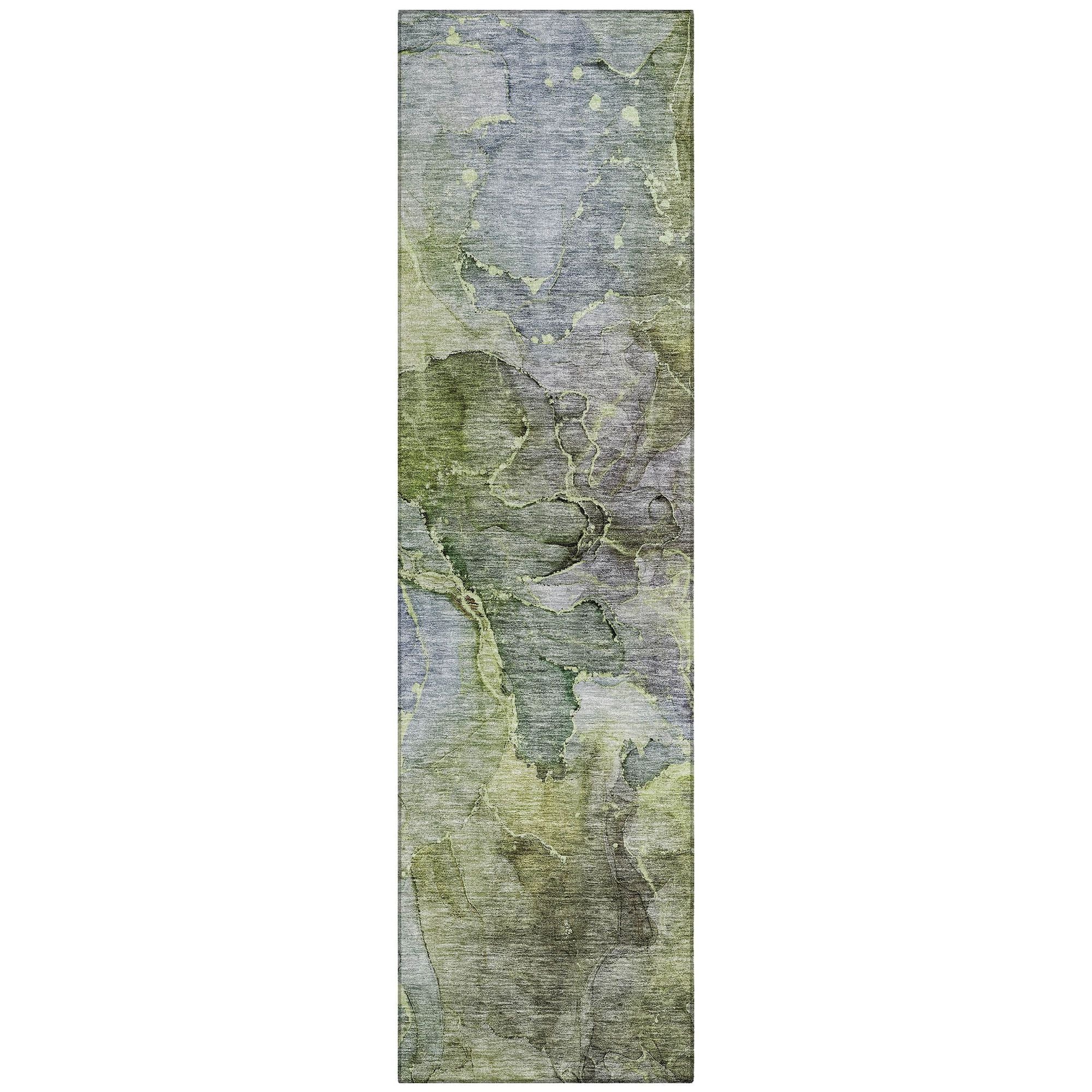 Machine Made ACN689 Olive Green Rugs #color_olive green