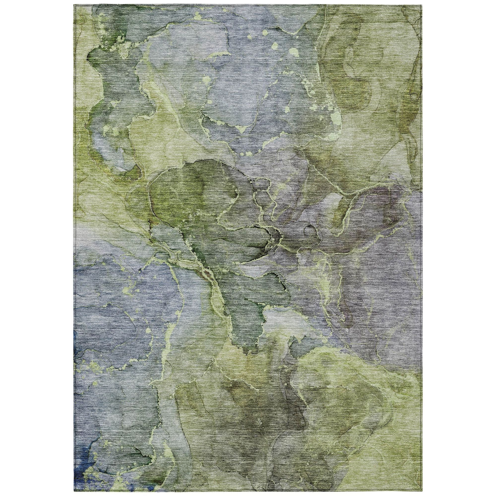 Machine Made ACN689 Olive Green Rugs #color_olive green