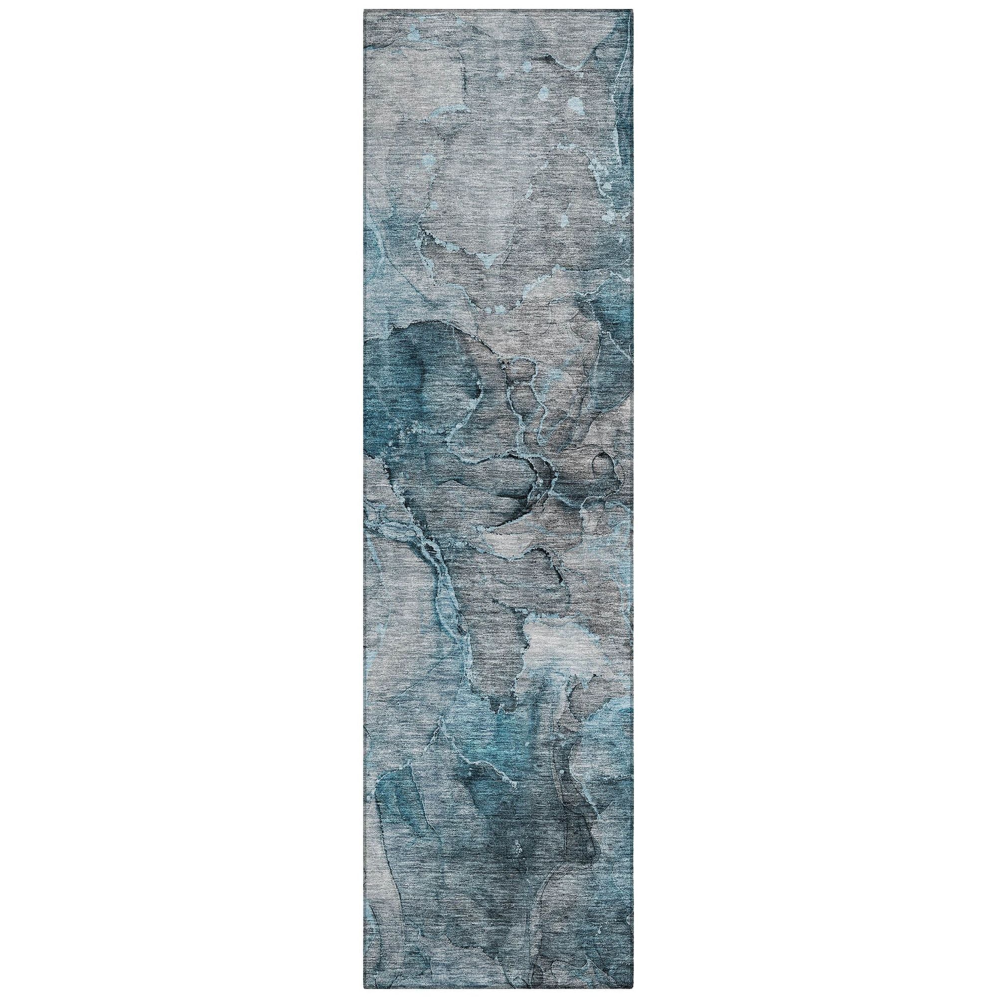 Machine Made ACN689 Teal  Rugs #color_teal 