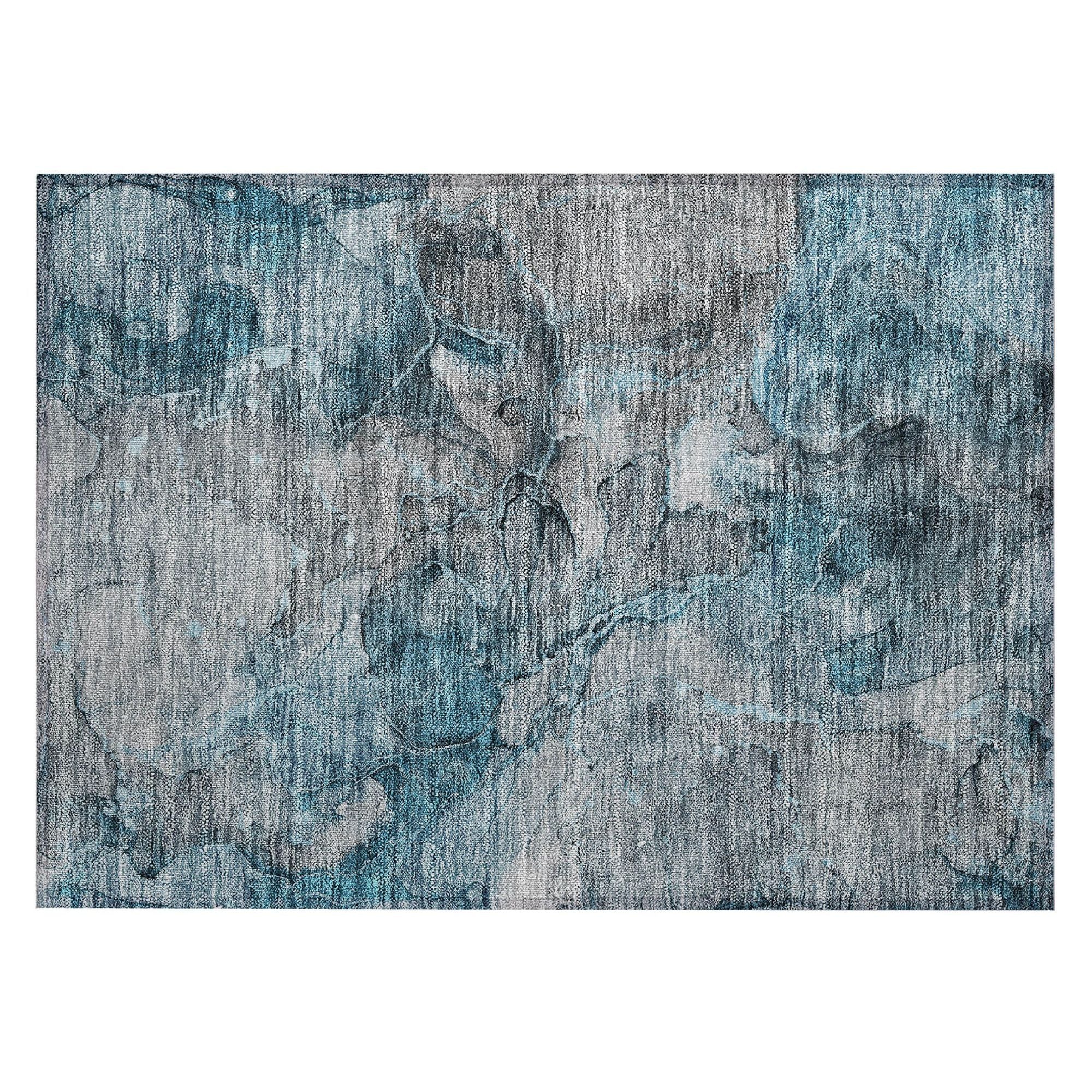 Machine Made ACN689 Teal  Rugs #color_teal 