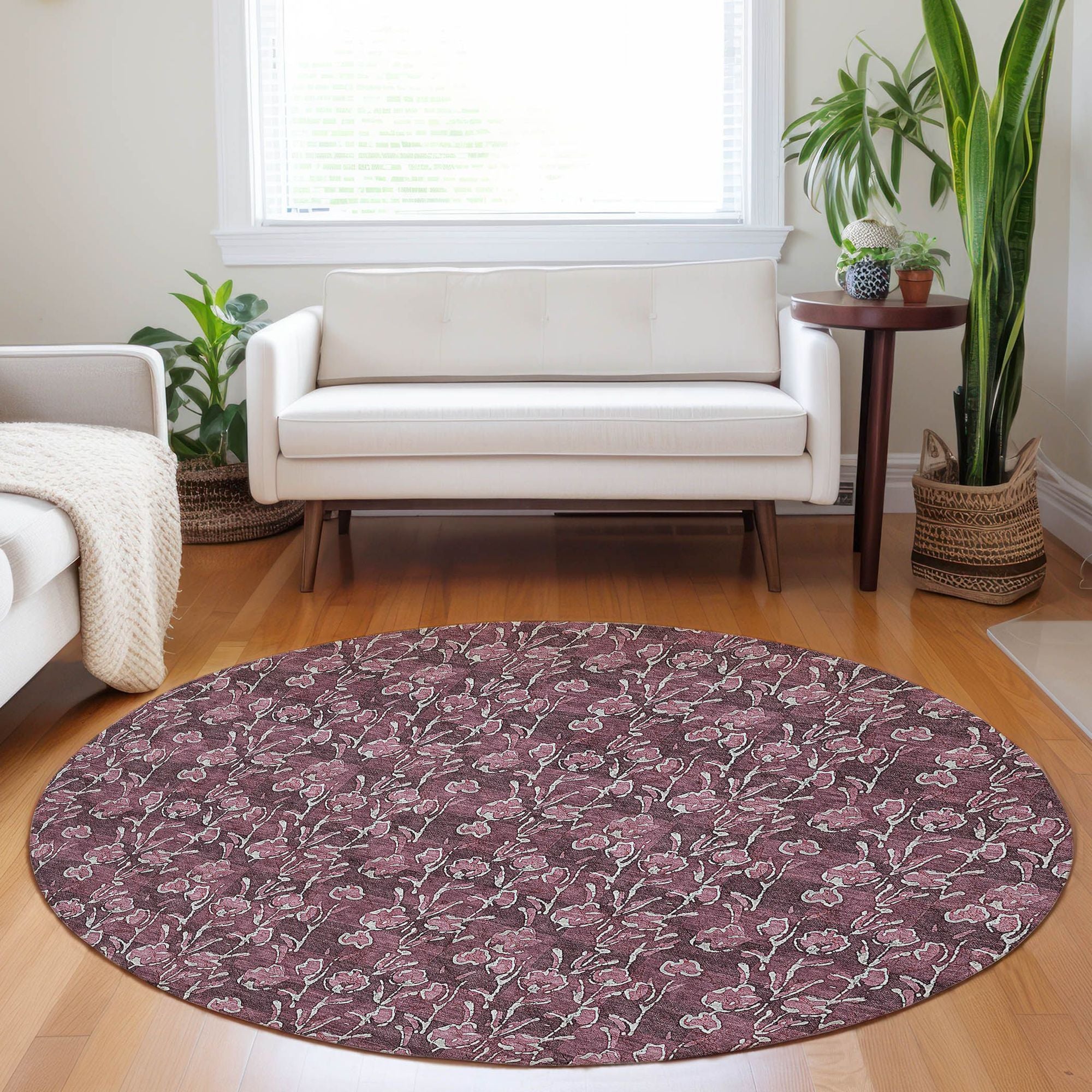 Machine Made ACN692 Merlot Red Rugs #color_merlot red