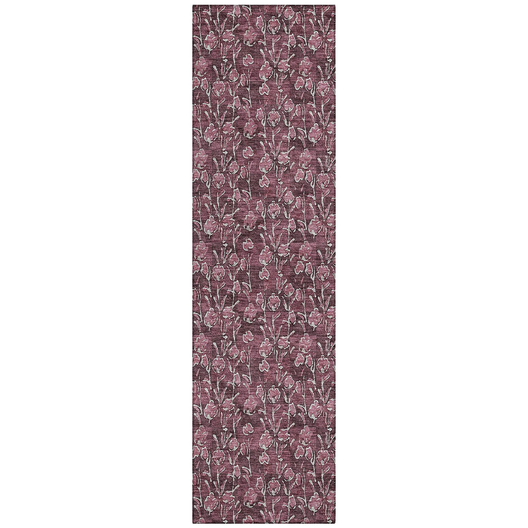 Machine Made ACN692 Merlot Red Rugs #color_merlot red