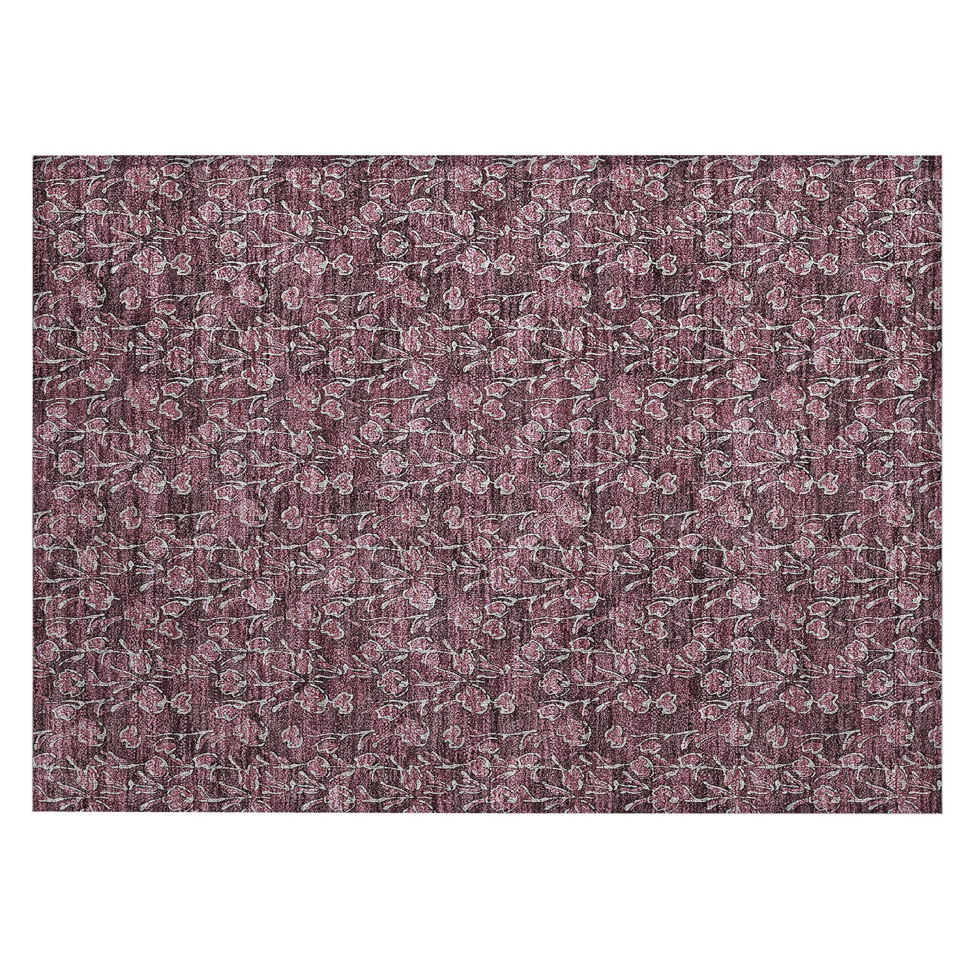 Machine Made ACN692 Merlot Red Rugs #color_merlot red