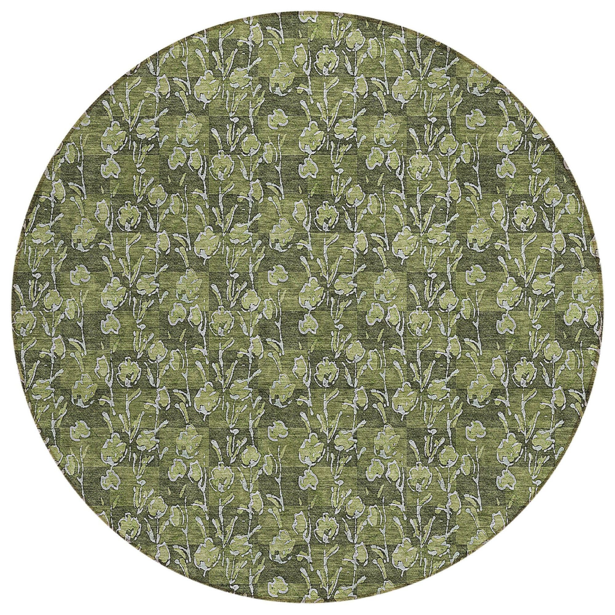 Machine Made ACN692 Olive Green Rugs #color_olive green