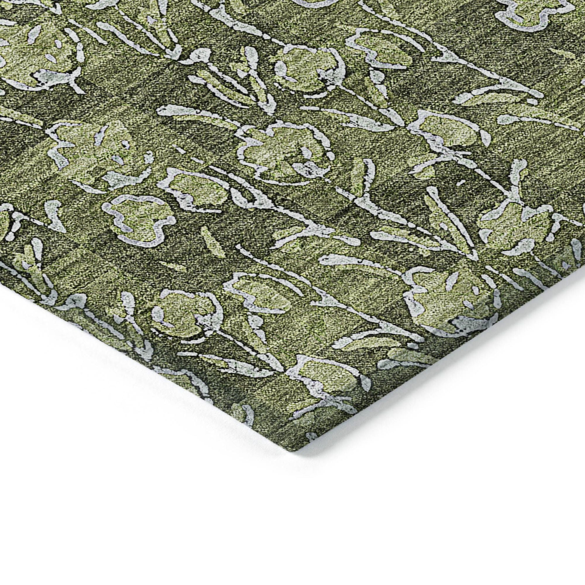 Machine Made ACN692 Olive Green Rugs #color_olive green