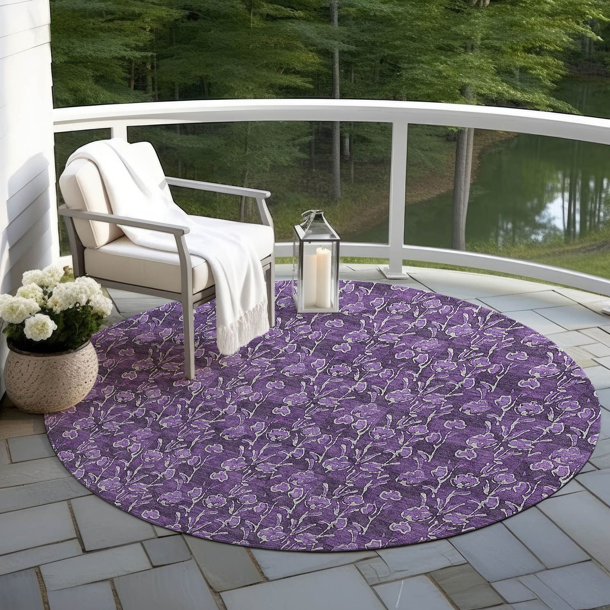 Machine Made ACN692 Purple  Rugs #color_purple 