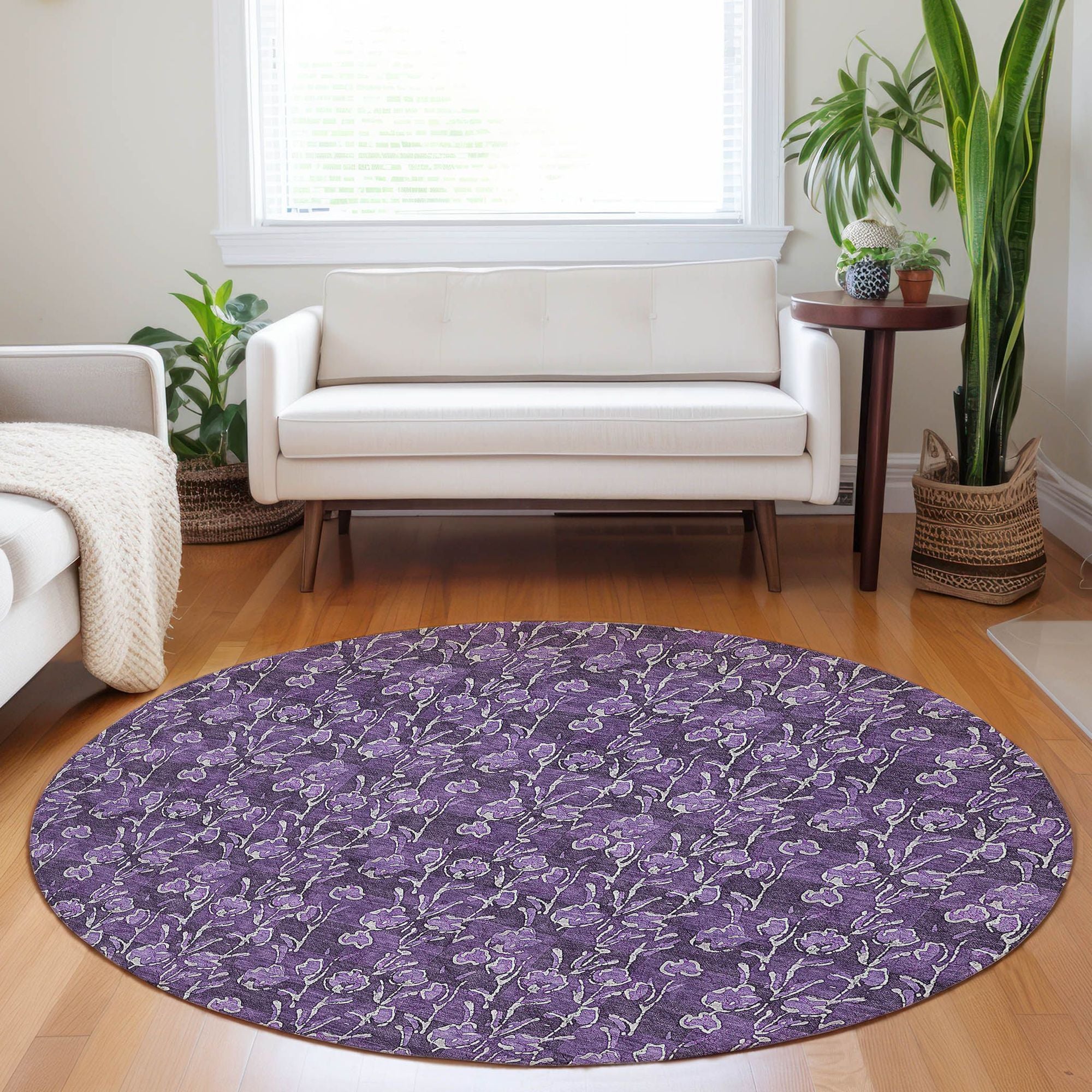 Machine Made ACN692 Purple  Rugs #color_purple 