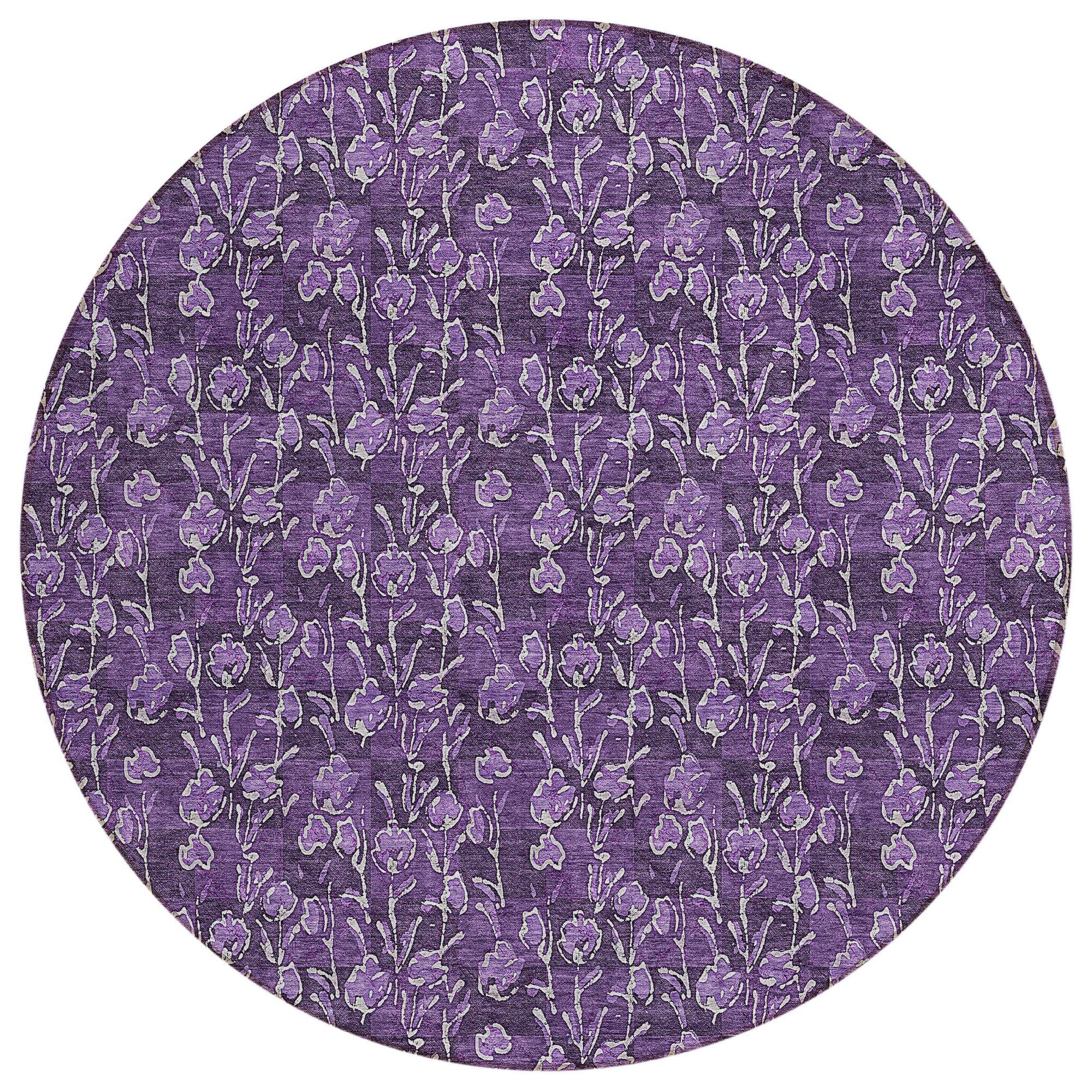 Machine Made ACN692 Purple  Rugs #color_purple 