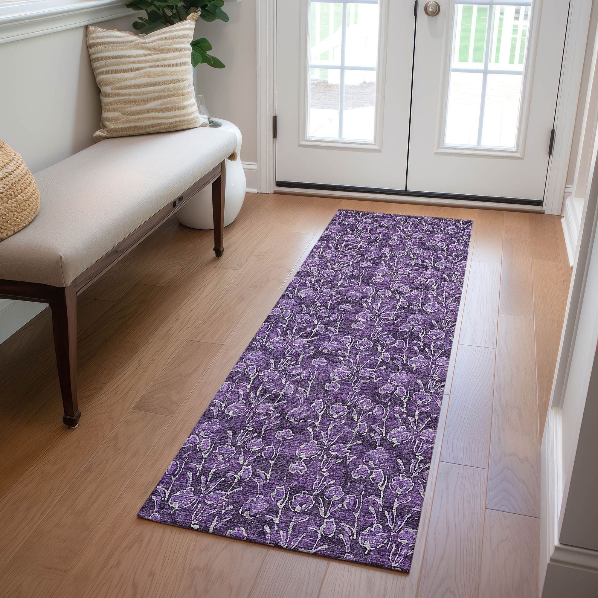 Machine Made ACN692 Purple  Rugs #color_purple 