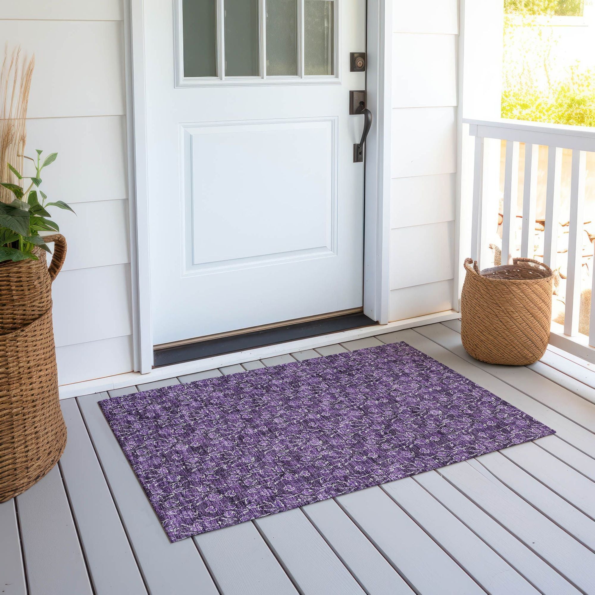 Machine Made ACN692 Purple  Rugs #color_purple 