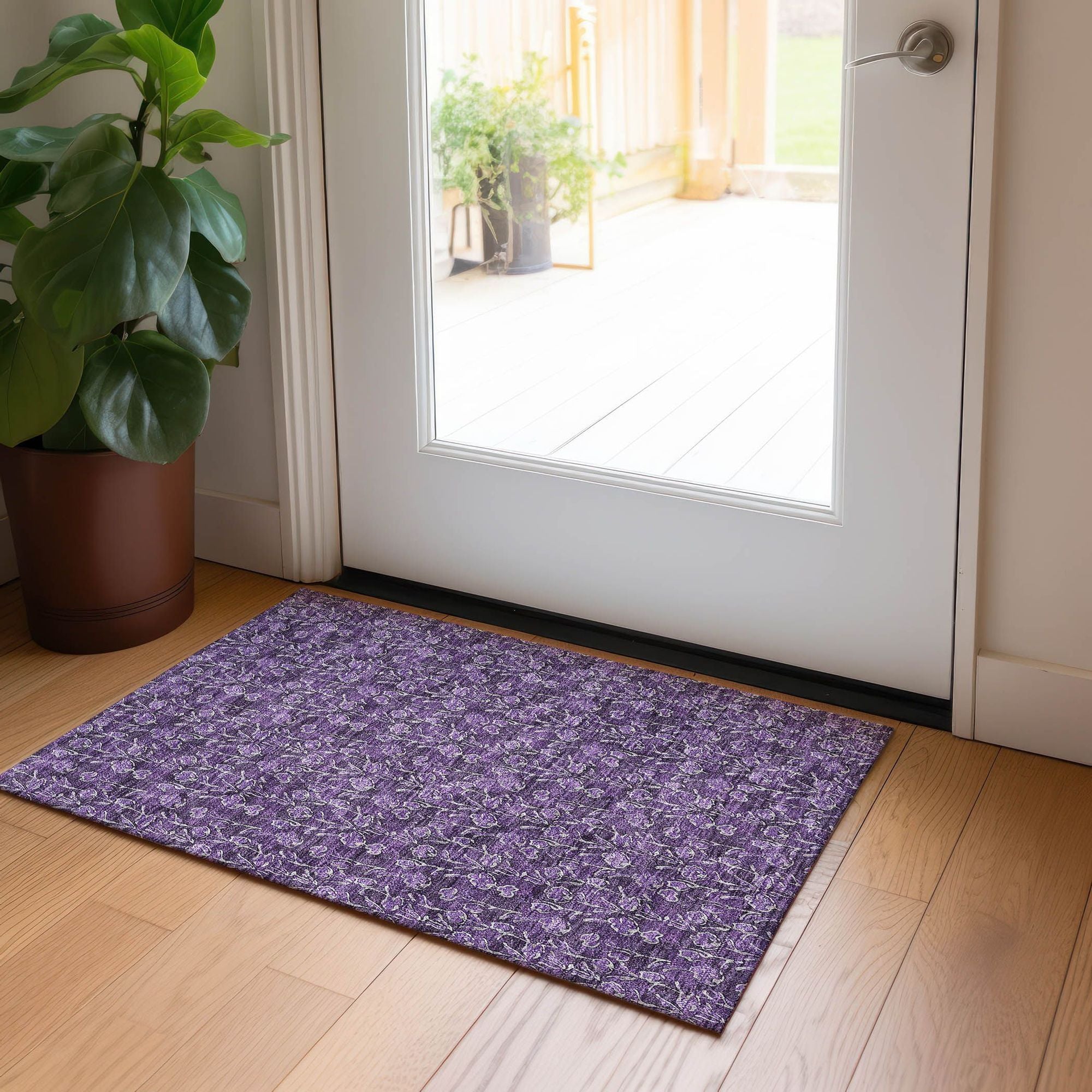 Machine Made ACN692 Purple  Rugs #color_purple 