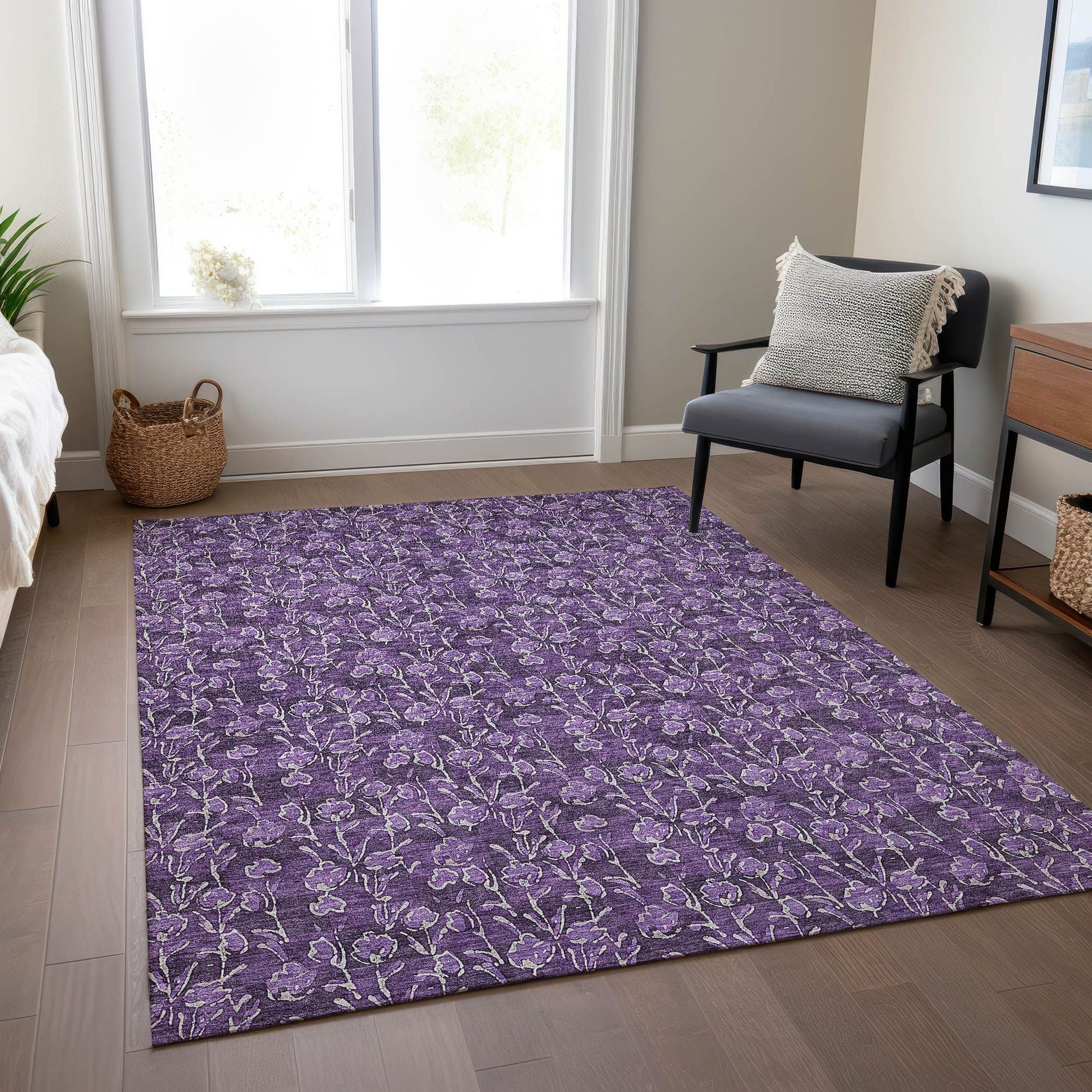 Machine Made ACN692 Purple  Rugs #color_purple 