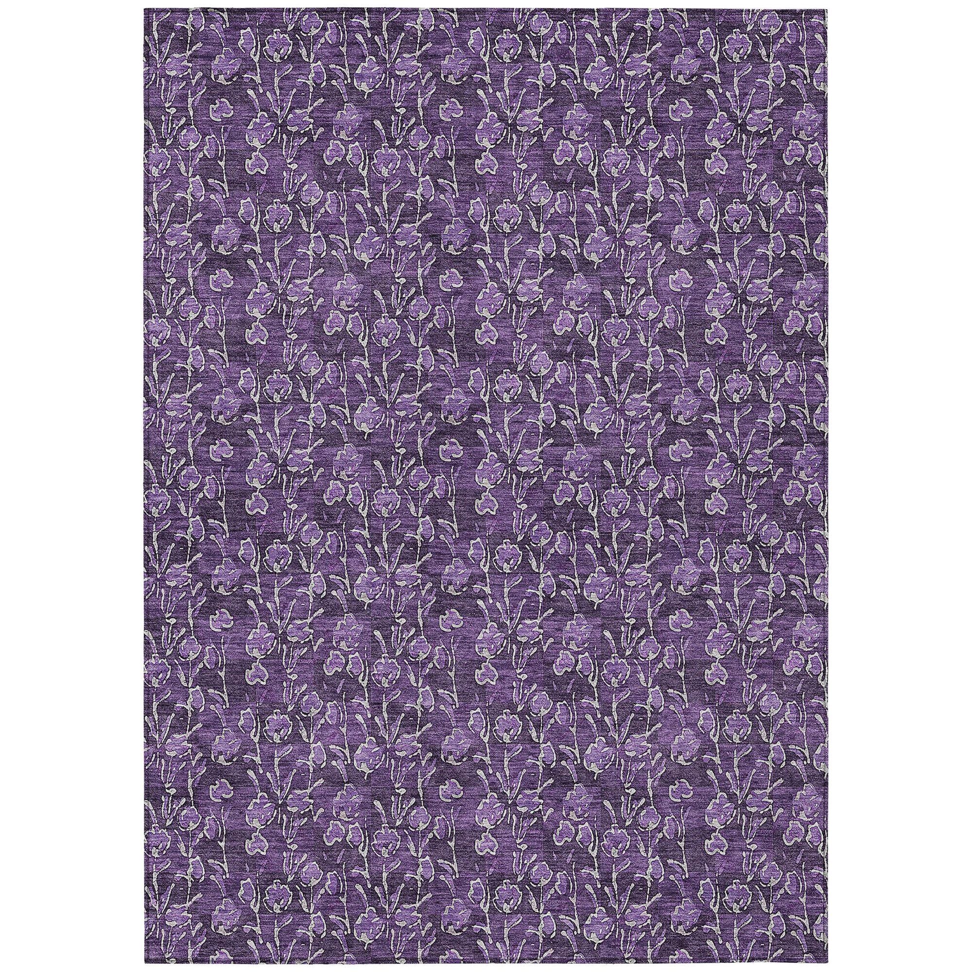 Machine Made ACN692 Purple  Rugs #color_purple 