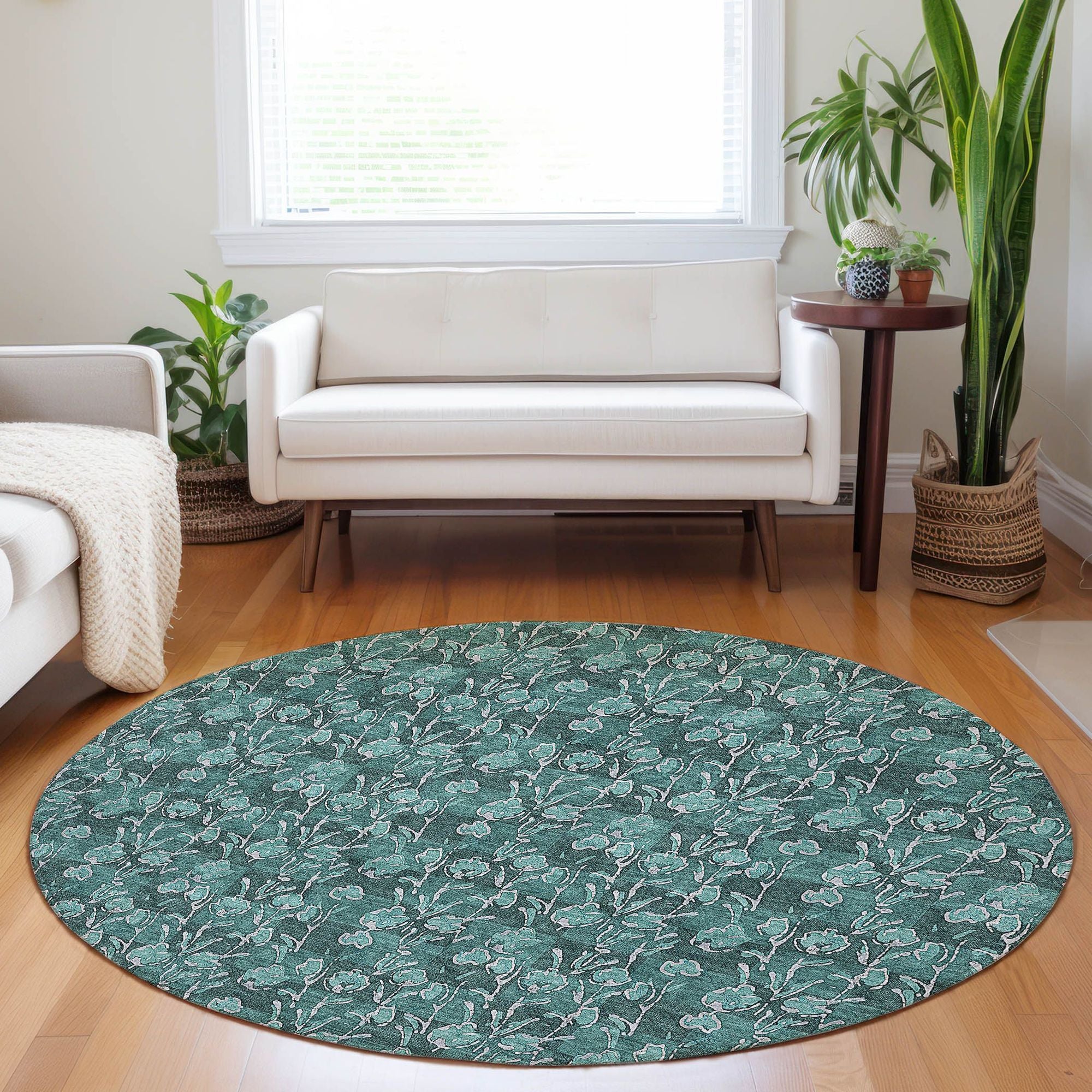 Machine Made ACN692 Teal  Rugs #color_teal 