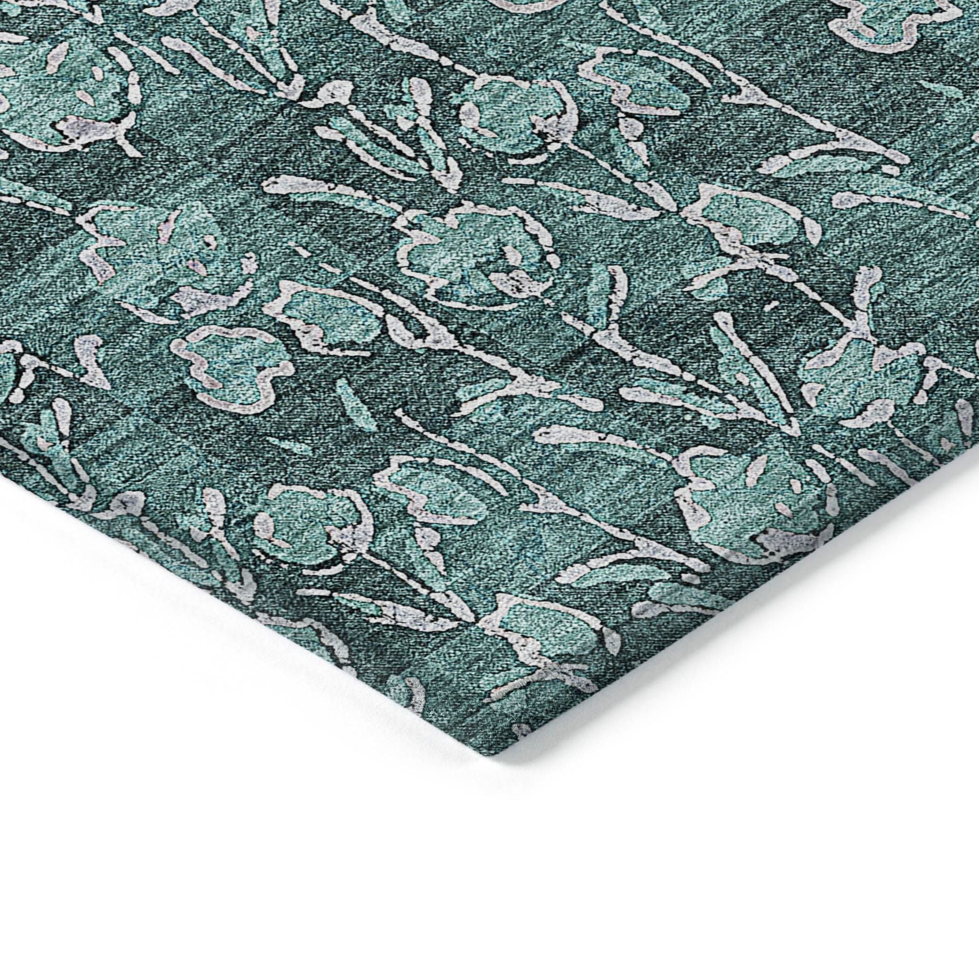 Machine Made ACN692 Teal  Rugs #color_teal 