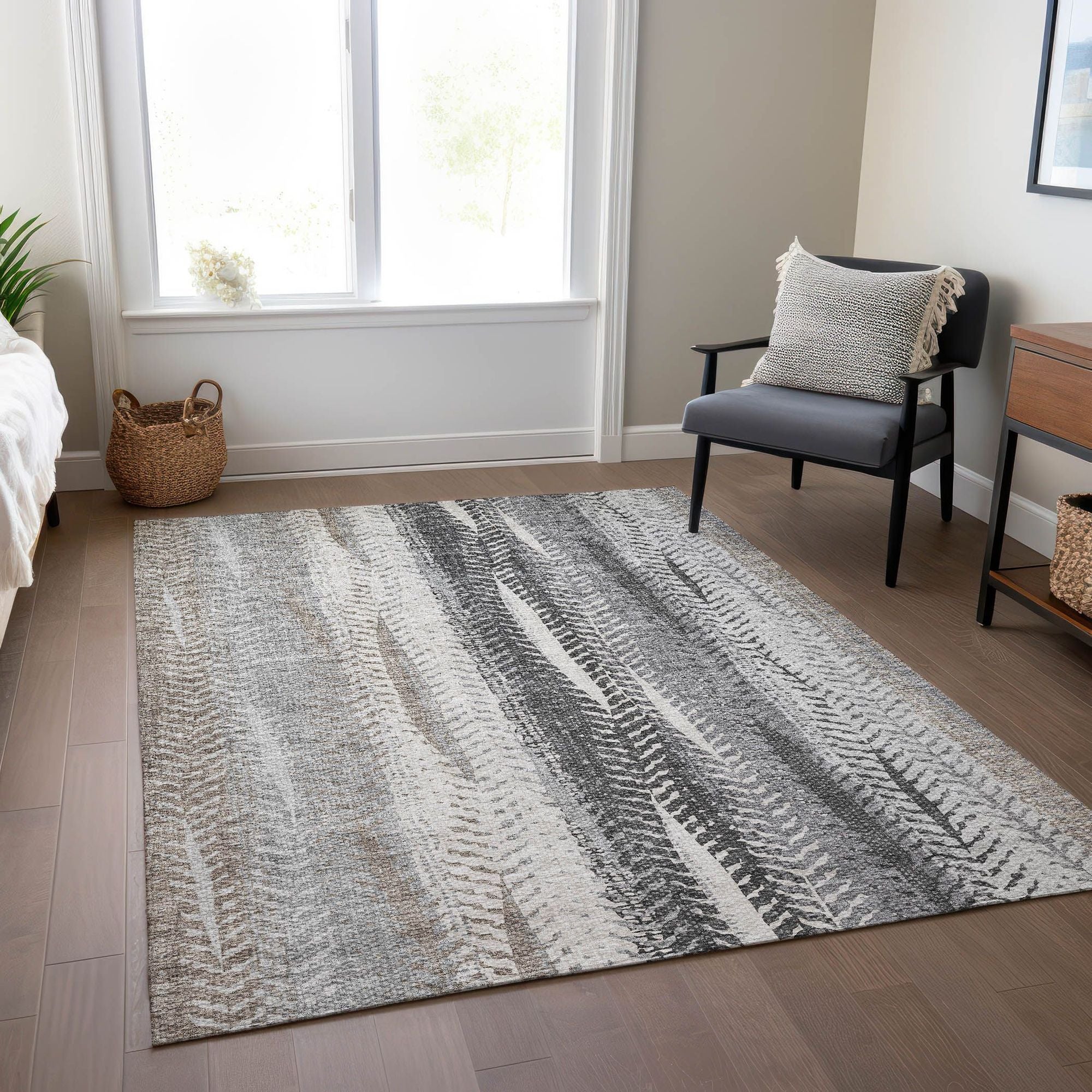 Machine Made ACN693 Khaki Brown Rugs #color_khaki brown