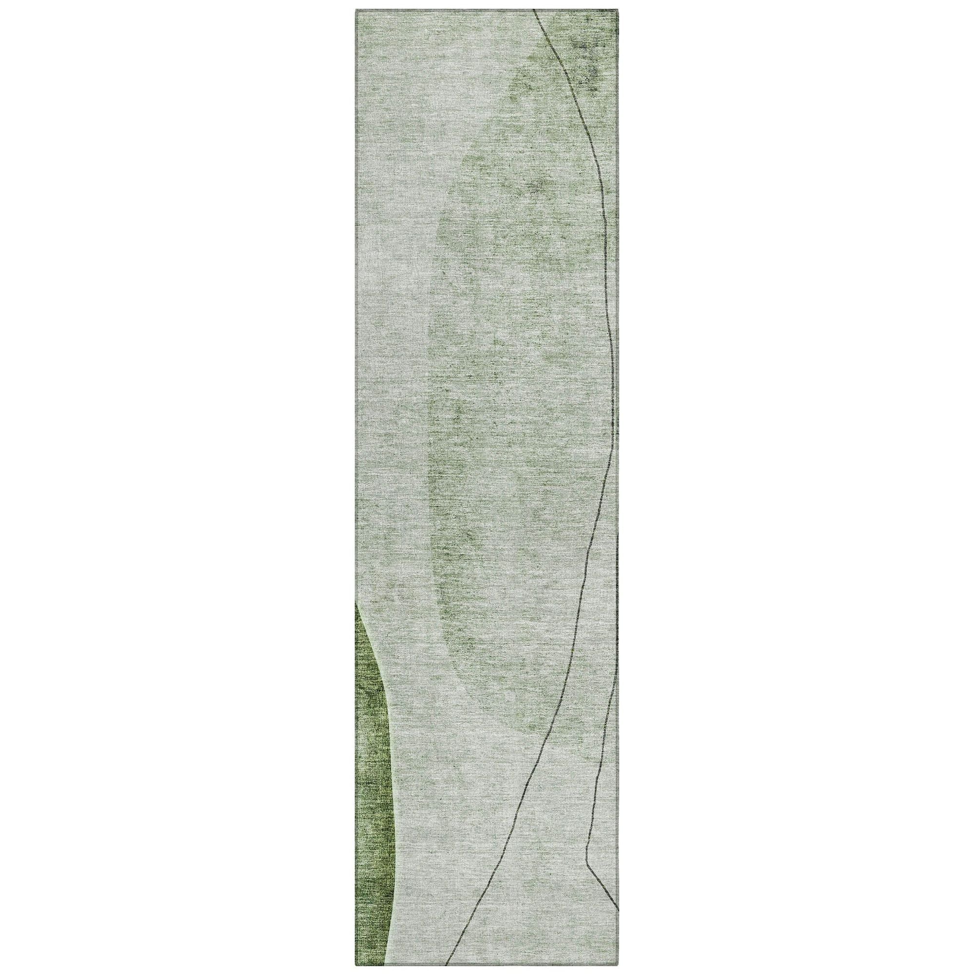 Machine Made ACN696 Green  Rugs #color_green 