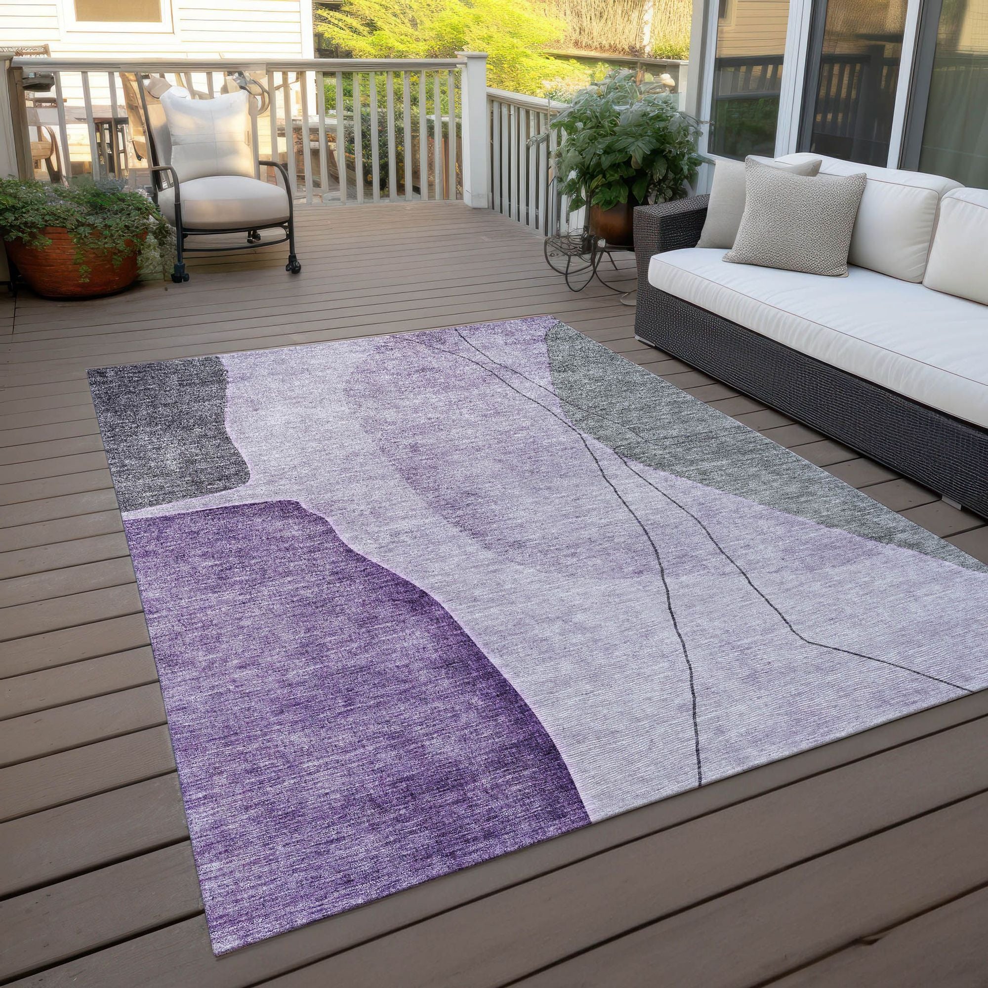 Machine Made ACN696 Purple  Rugs #color_purple 