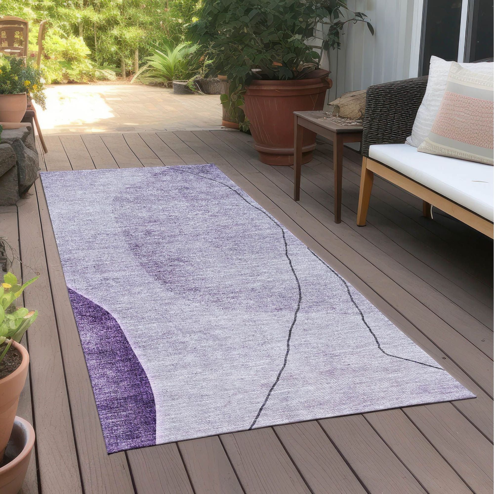 Machine Made ACN696 Purple  Rugs #color_purple 