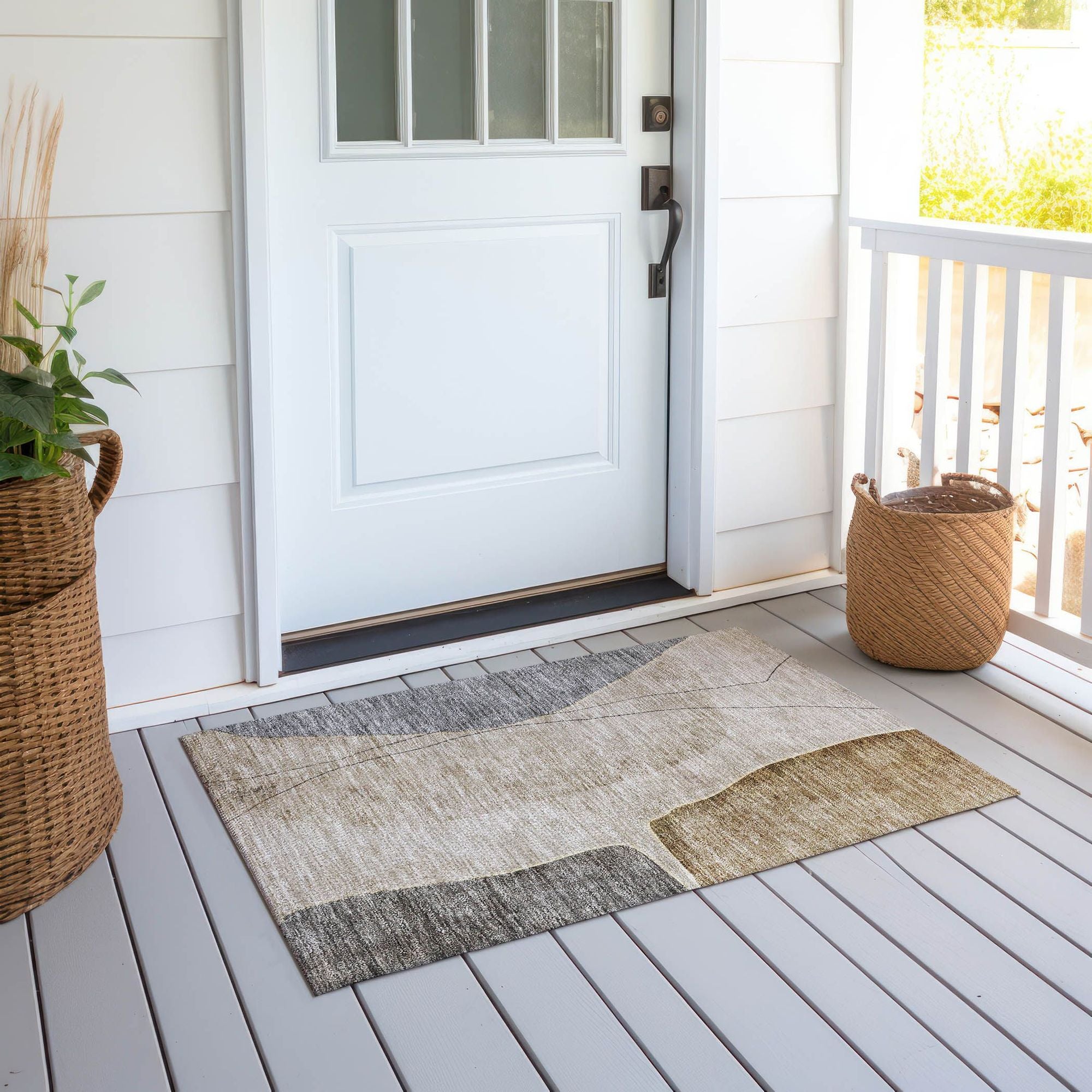 Machine Made ACN696 Taupe Brown Rugs #color_taupe brown