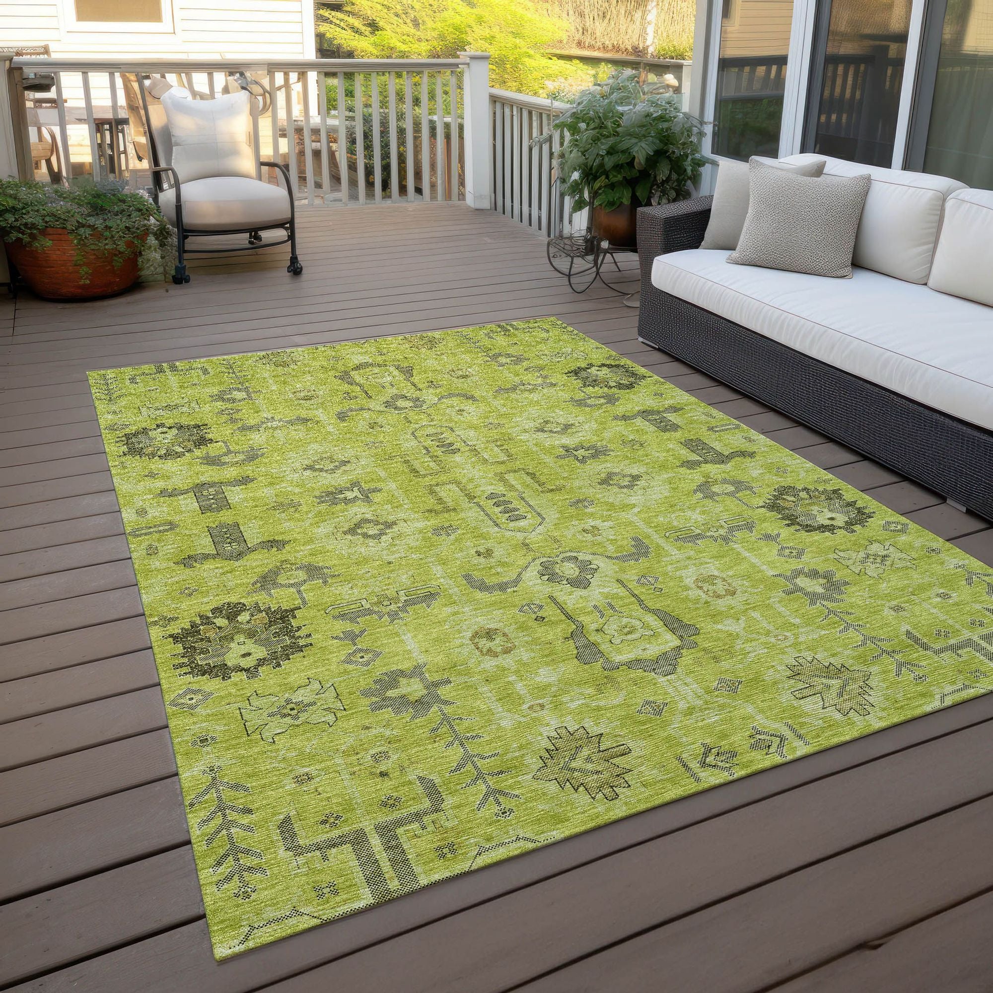 Machine Made ACN697 Aloe Green Rugs #color_aloe green