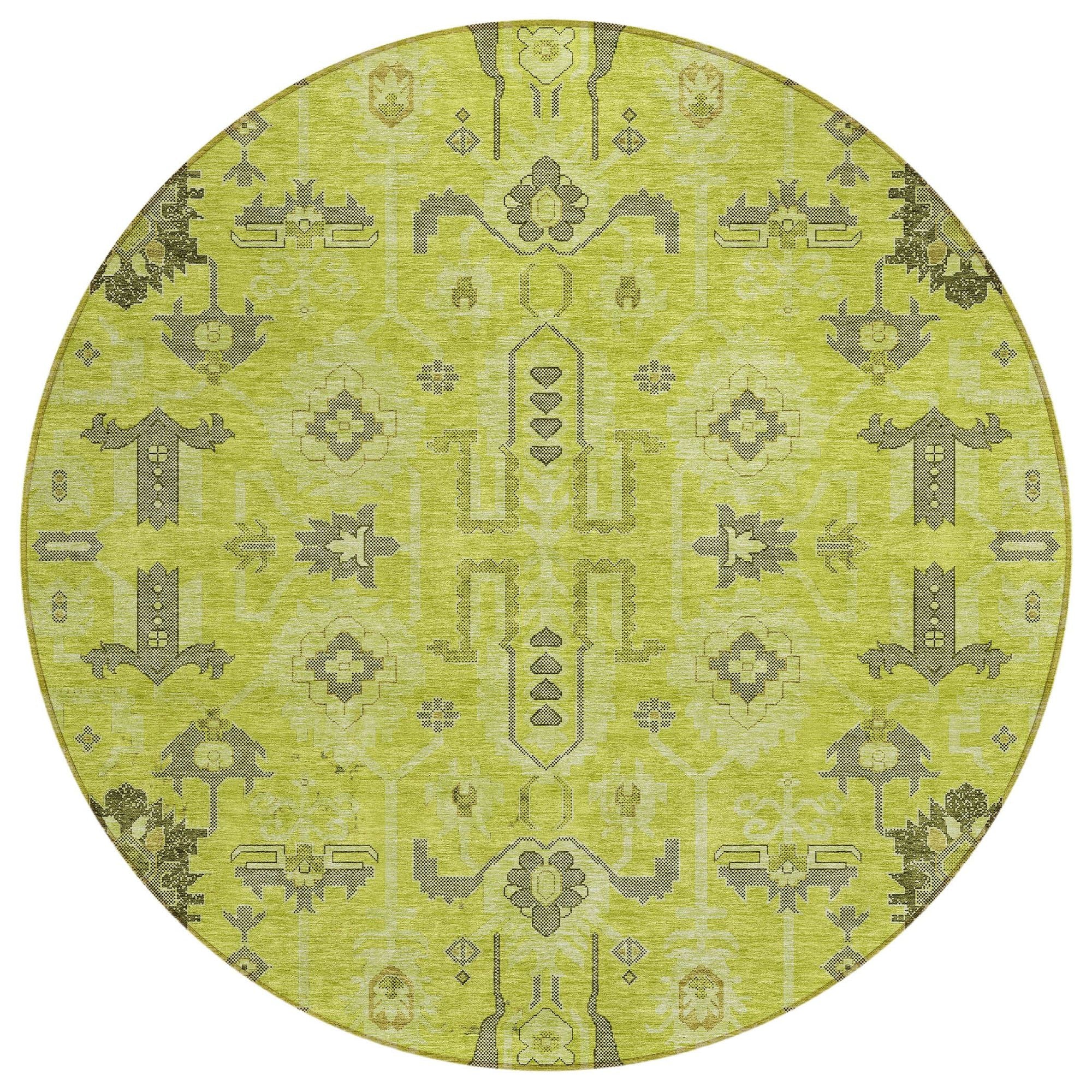 Machine Made ACN697 Aloe Green Rugs #color_aloe green