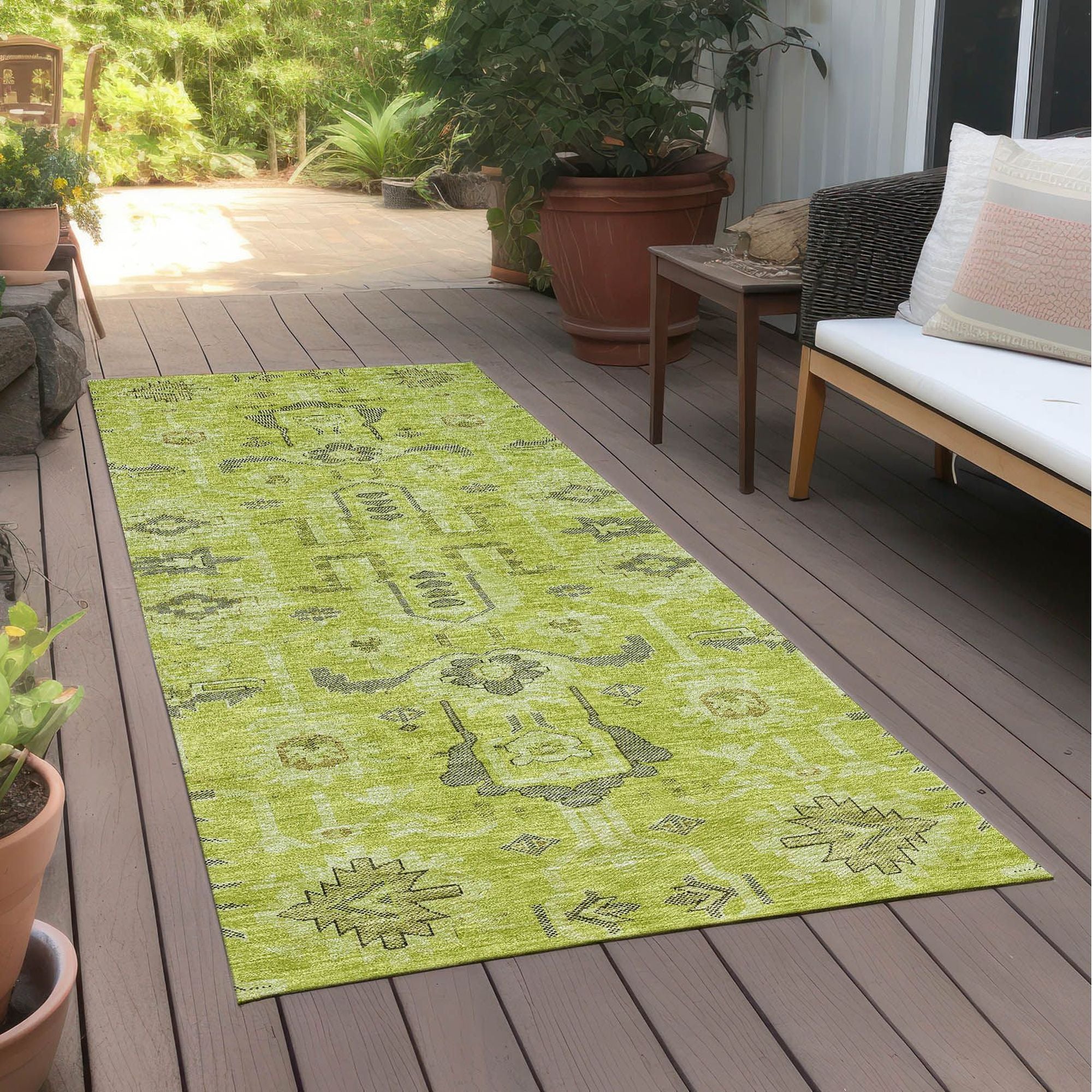 Machine Made ACN697 Aloe Green Rugs #color_aloe green