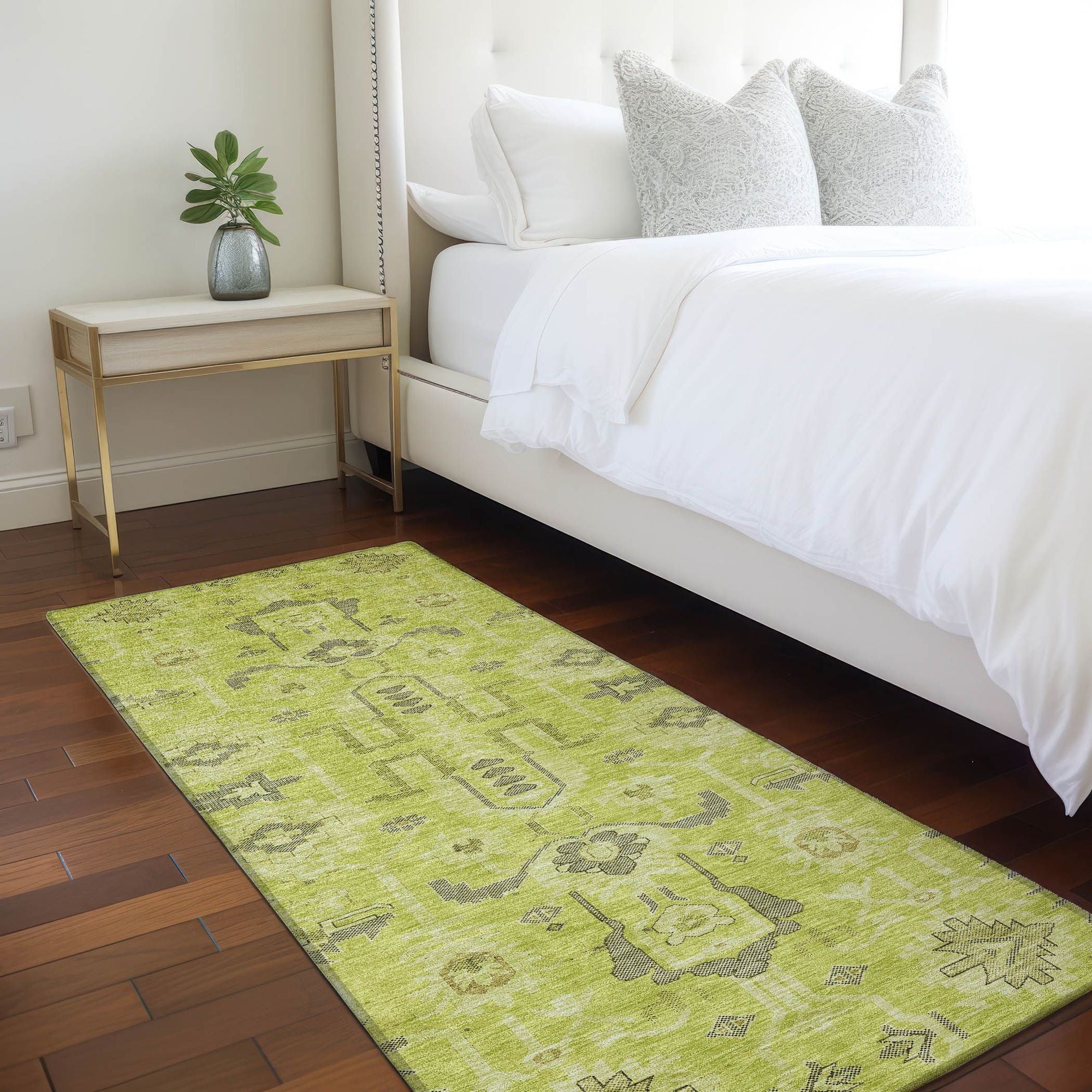 Machine Made ACN697 Aloe Green Rugs #color_aloe green